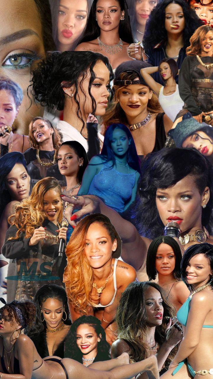 Rihanna's Collage. Enjoy it! :D #RiRi #Rihanna #Wallpaper #Collage