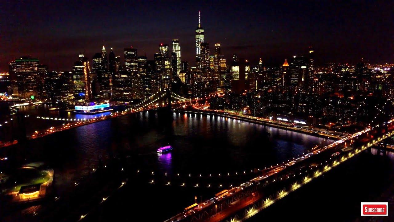 New York City Skyline at Night HD 4K Wallpaper