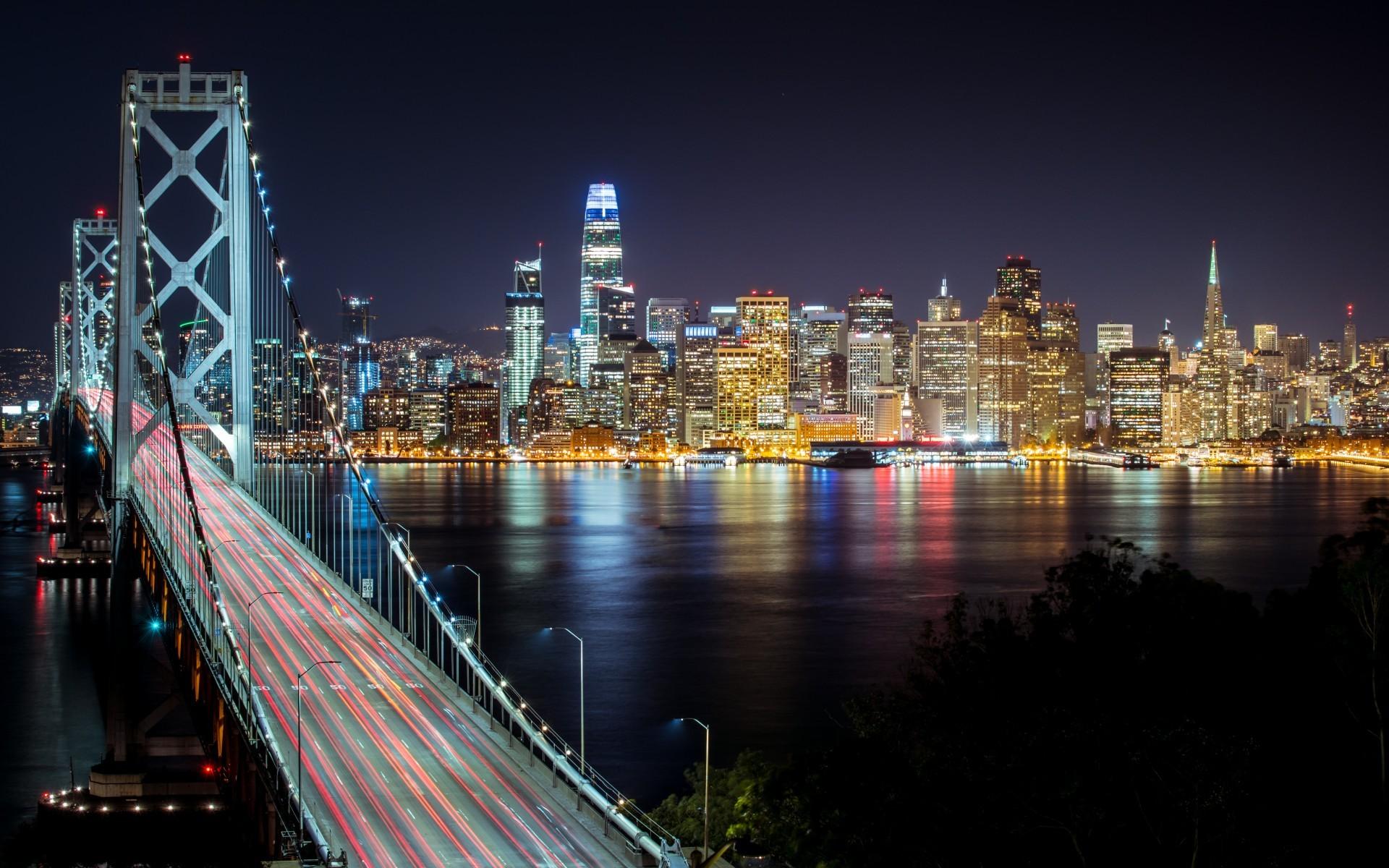 Download 1920x1200 Bay Bridge, San Francisco, Architecture