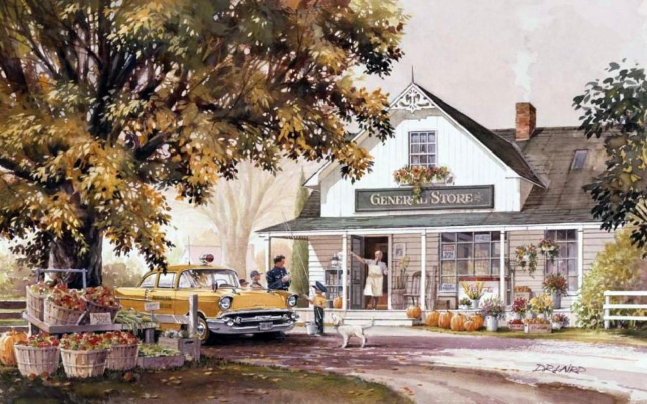 People Country General Store wallpaper. People Country