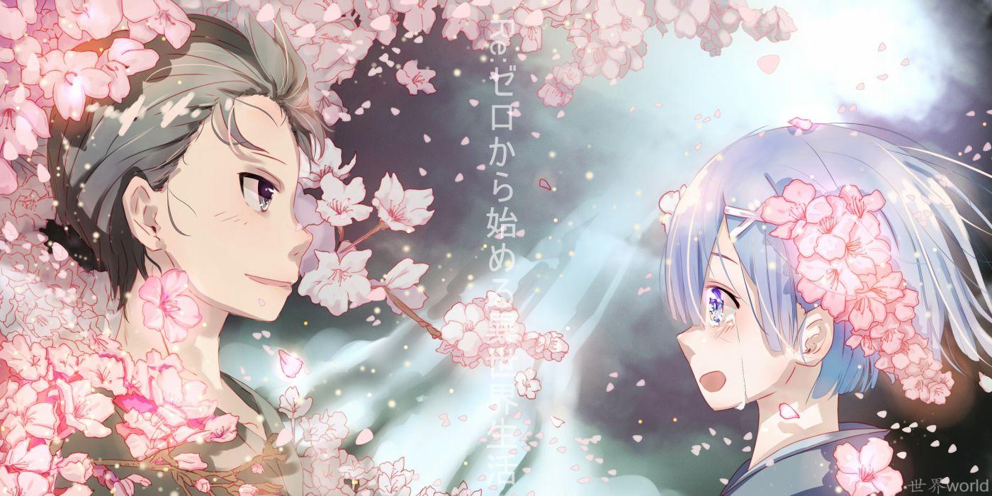 Cry Re anime series girl male couple flower Zero Kara