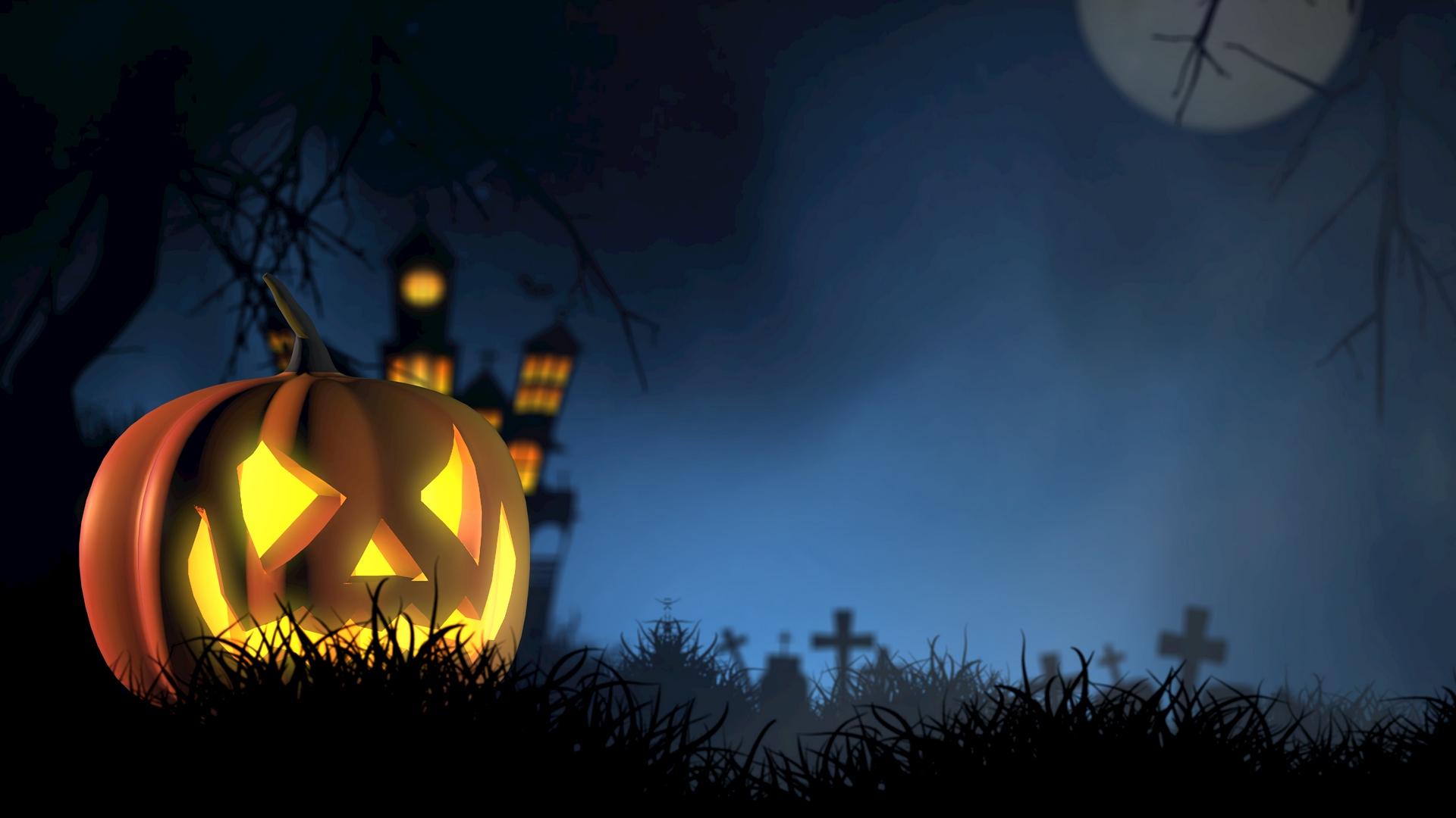 Download wallpaper 1920x1080 halloween, pumpkin, spooky