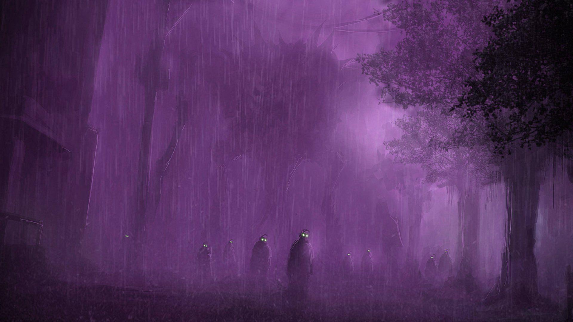 Purple Horror Wallpaper