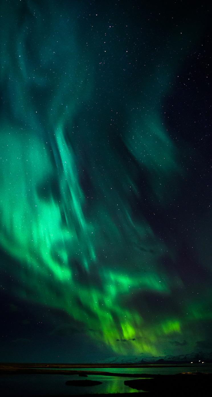 iPhone Wallpaper. Aurora, Green, Nature, Sky, Light, Atmosphere