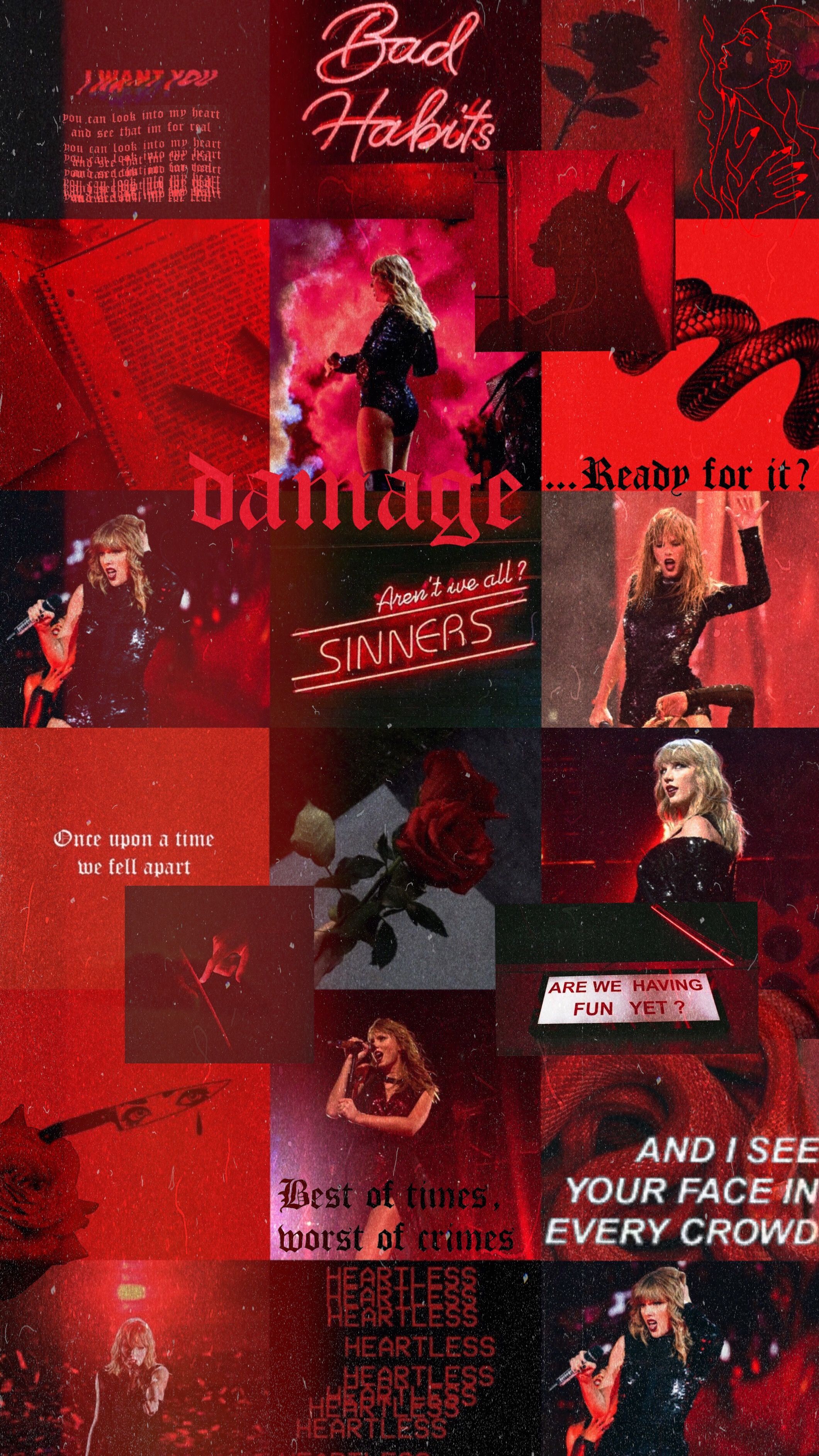 Taylor Swift Collage aesthetic reputation stadium tour