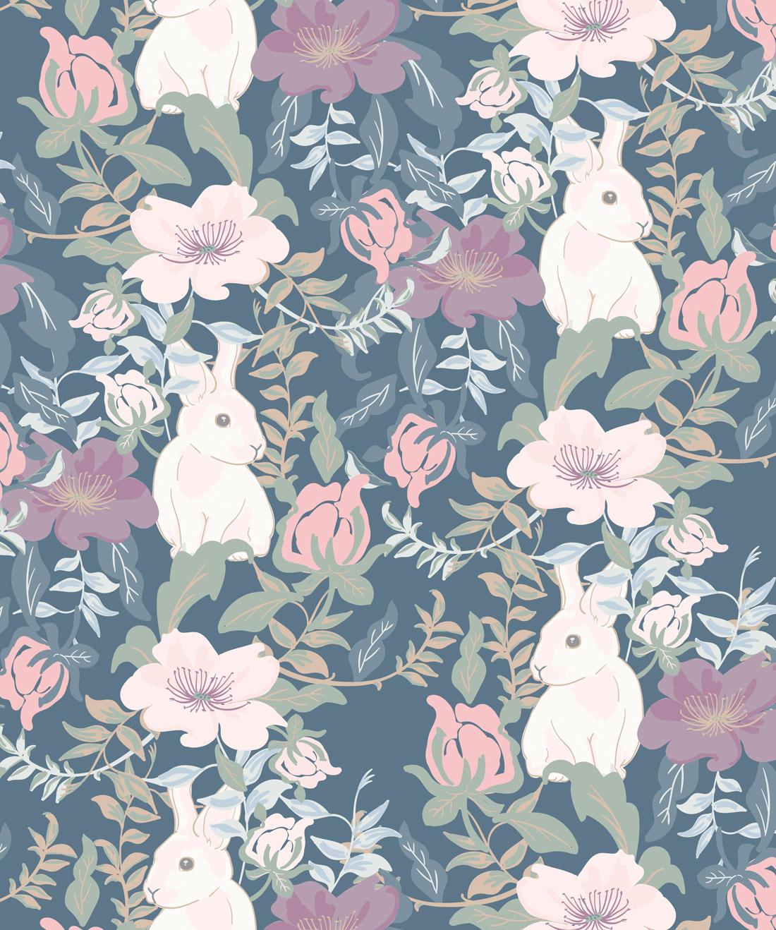 Garden Bunny • Gorgeous Childrens Wallpaper