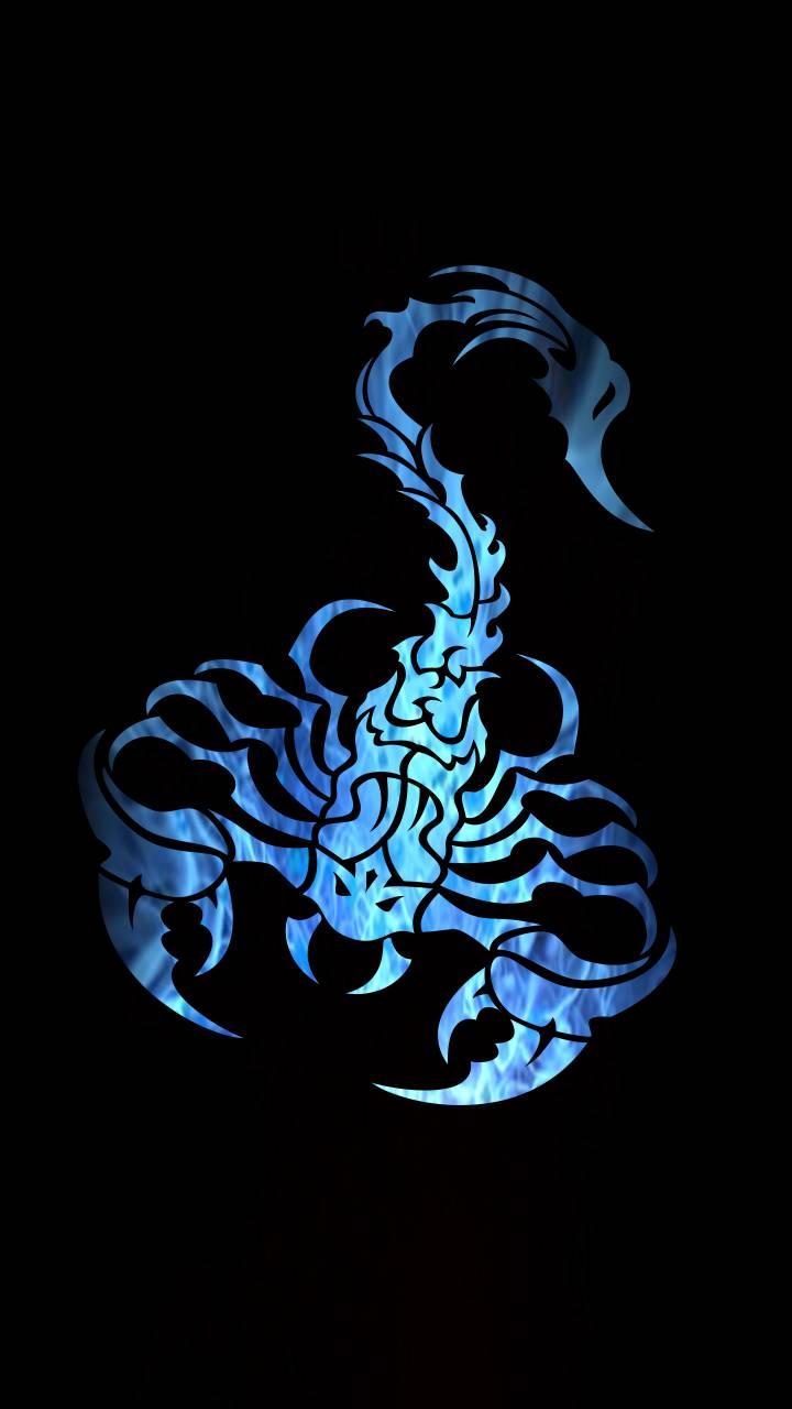 Blue Flame Scorpio Wallpaper