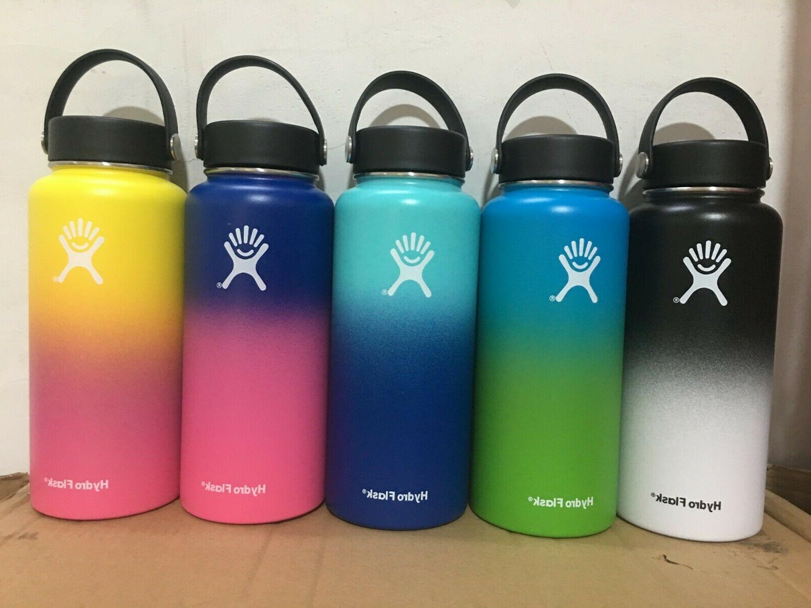 Hydro Flask Stainless Steel Water Bottle Insulated Wide Mouth with Flex Caps
