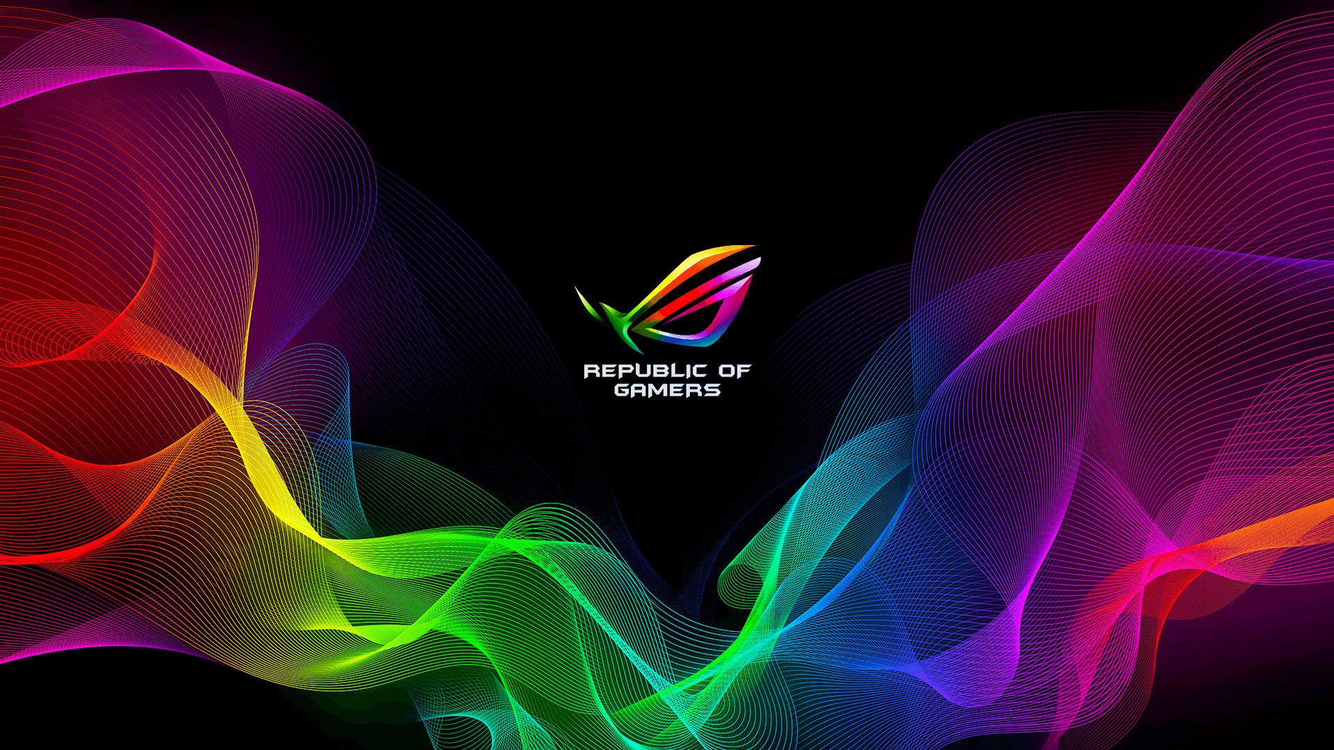 RGB ROG wallpaper based on the one from Razer. Desktop wallpaper, Smartphone wallpaper, Wallpaper