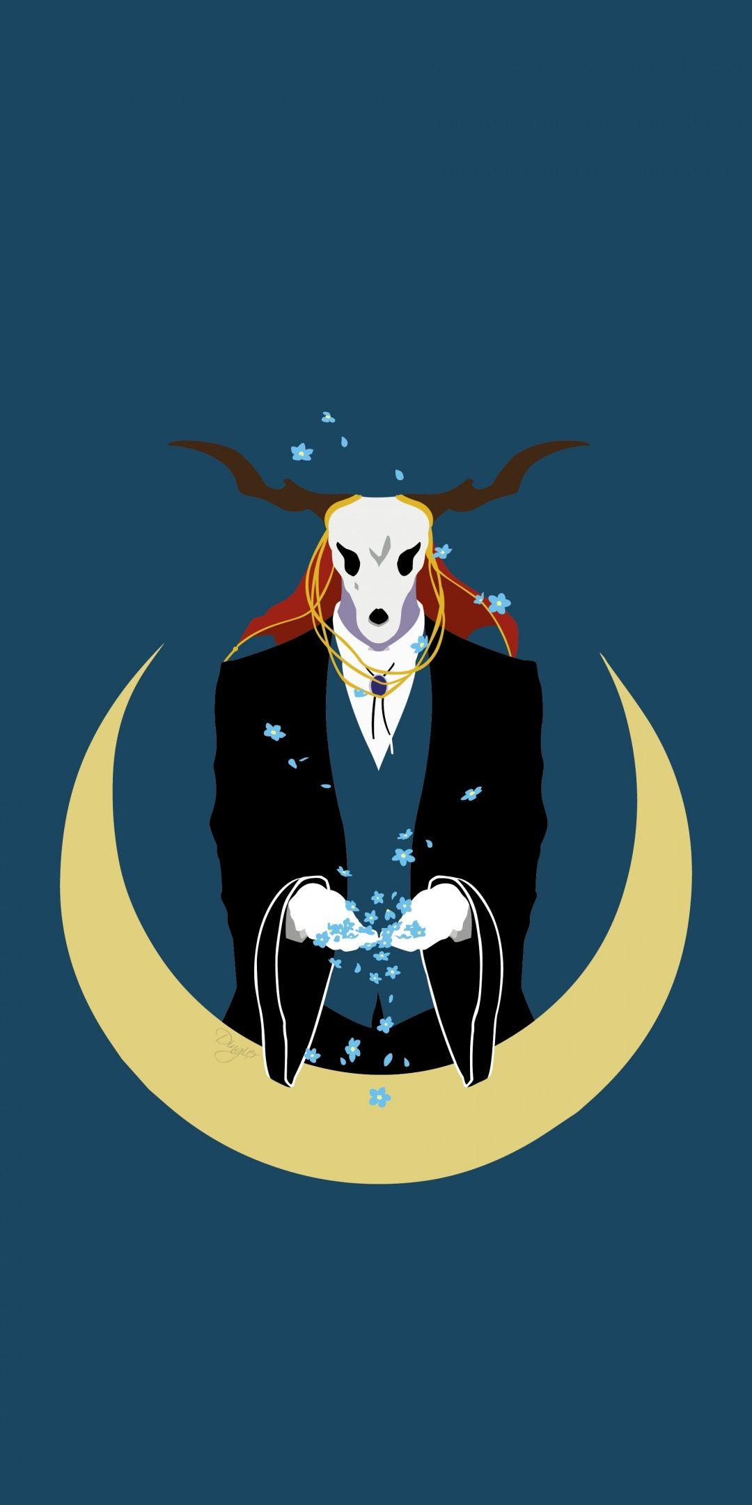 Download 1080x2160 wallpaper Minimal, anime, Elias Ainsworth, Honor 7X, Honor 9 Lite, Honor View 10, 15643. Ancient magus bride, Elias ainsworth, Anime