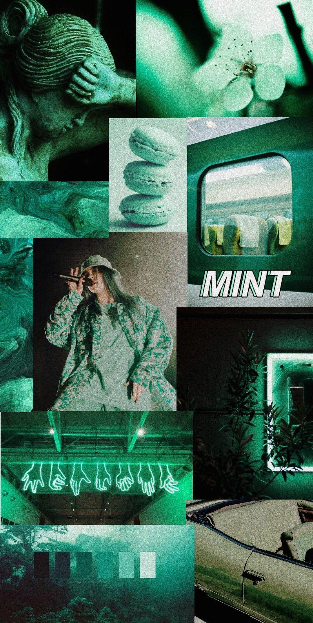 Dark mint color aesthetic wallpapers