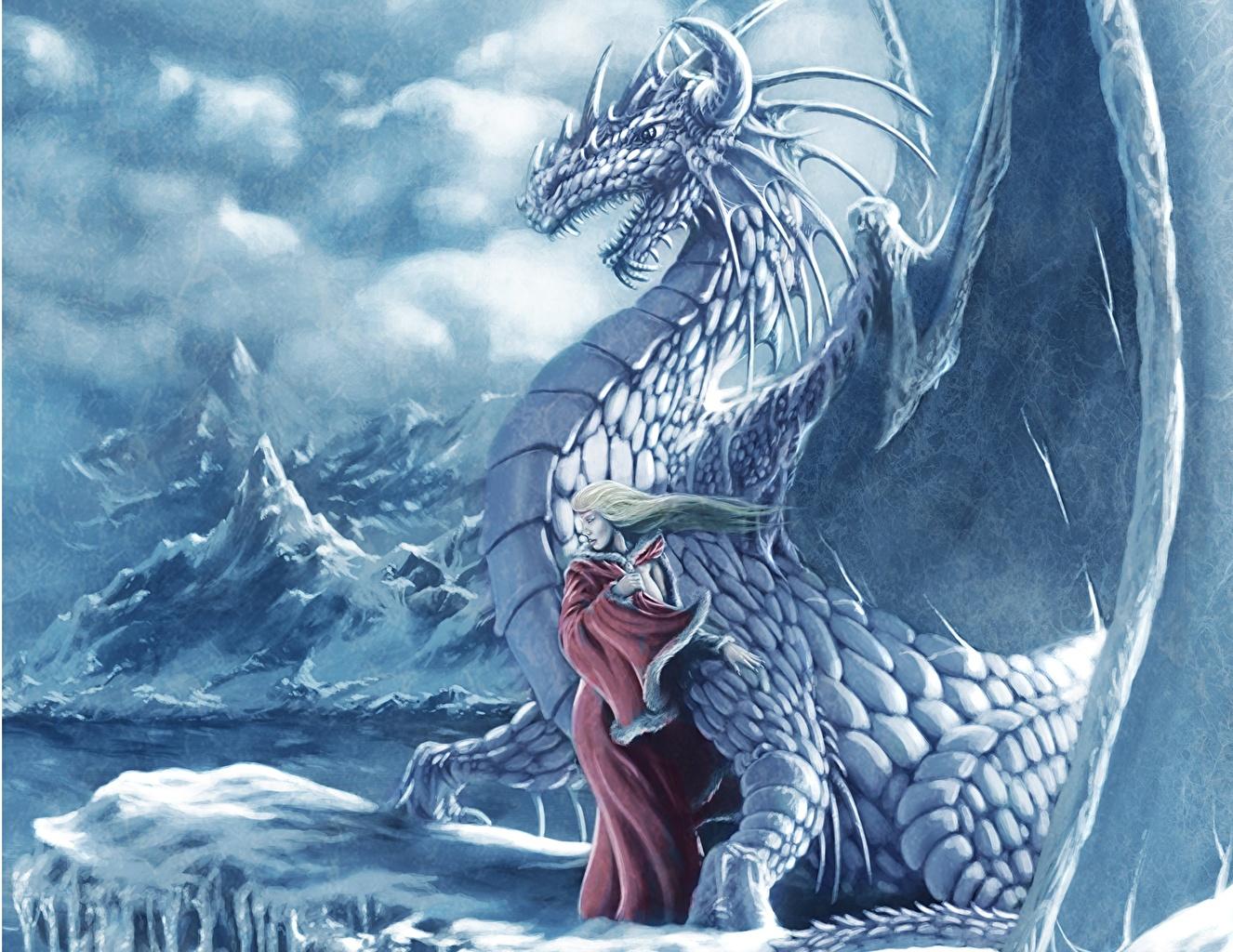 image Dragons Fantasy Snow