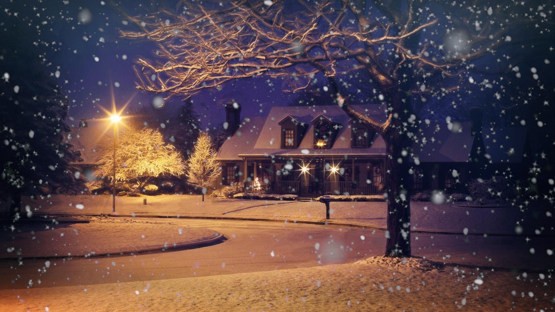 Beautiful christmas home house light [1920x1080]