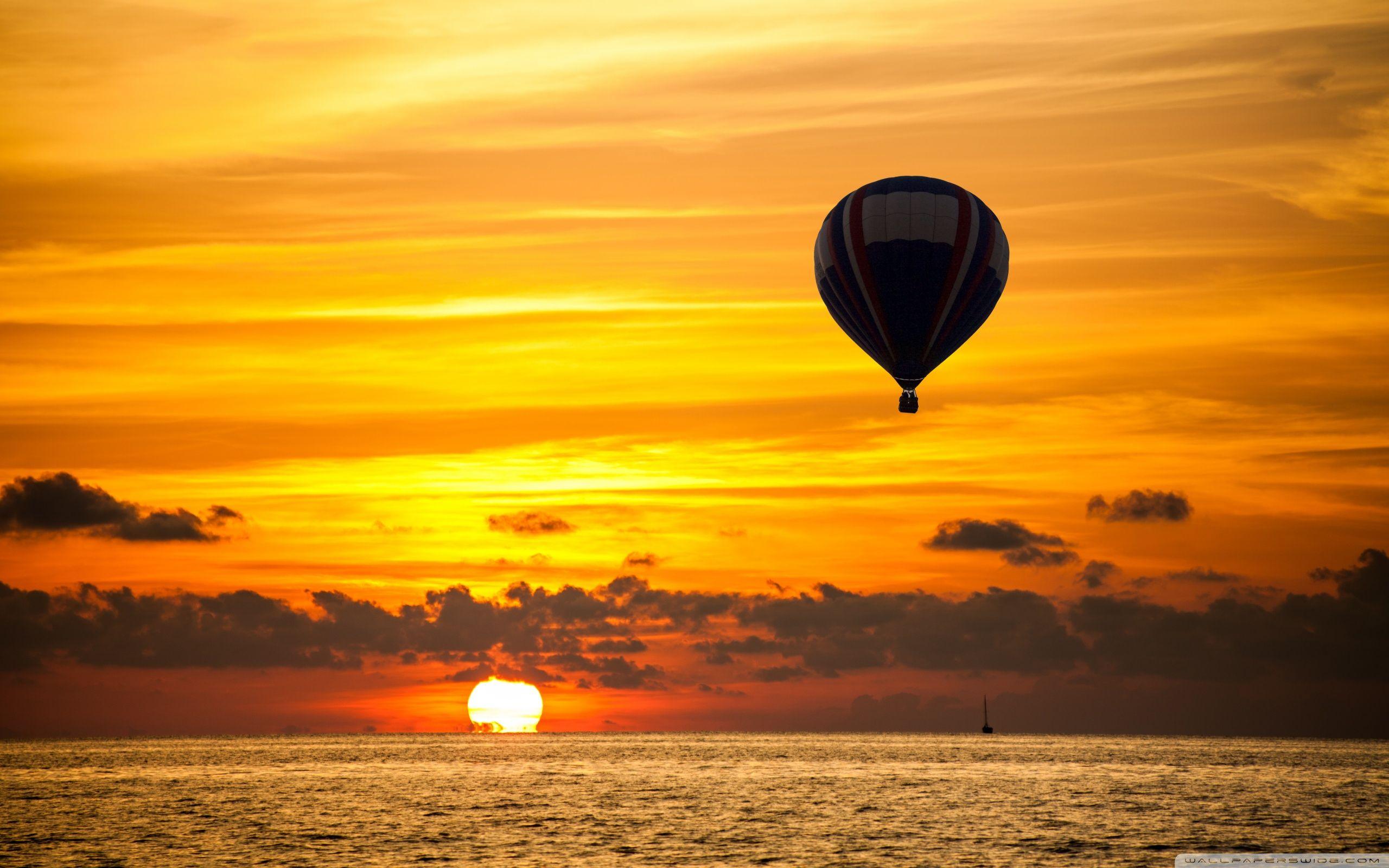 Balloons Over Sunset Wallpapers Wallpaper Cave