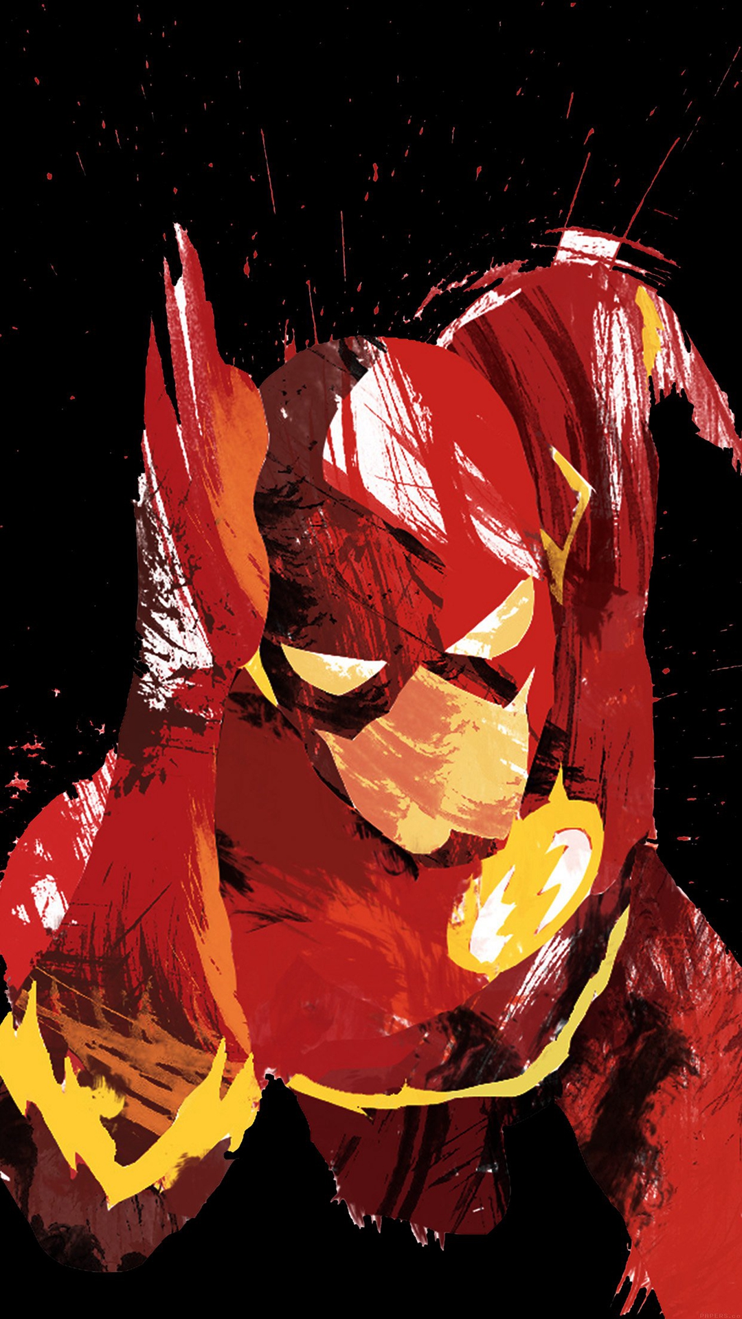Flash Speed Dark Hero Illust Minimal Art iPhone 8 Wallpaper