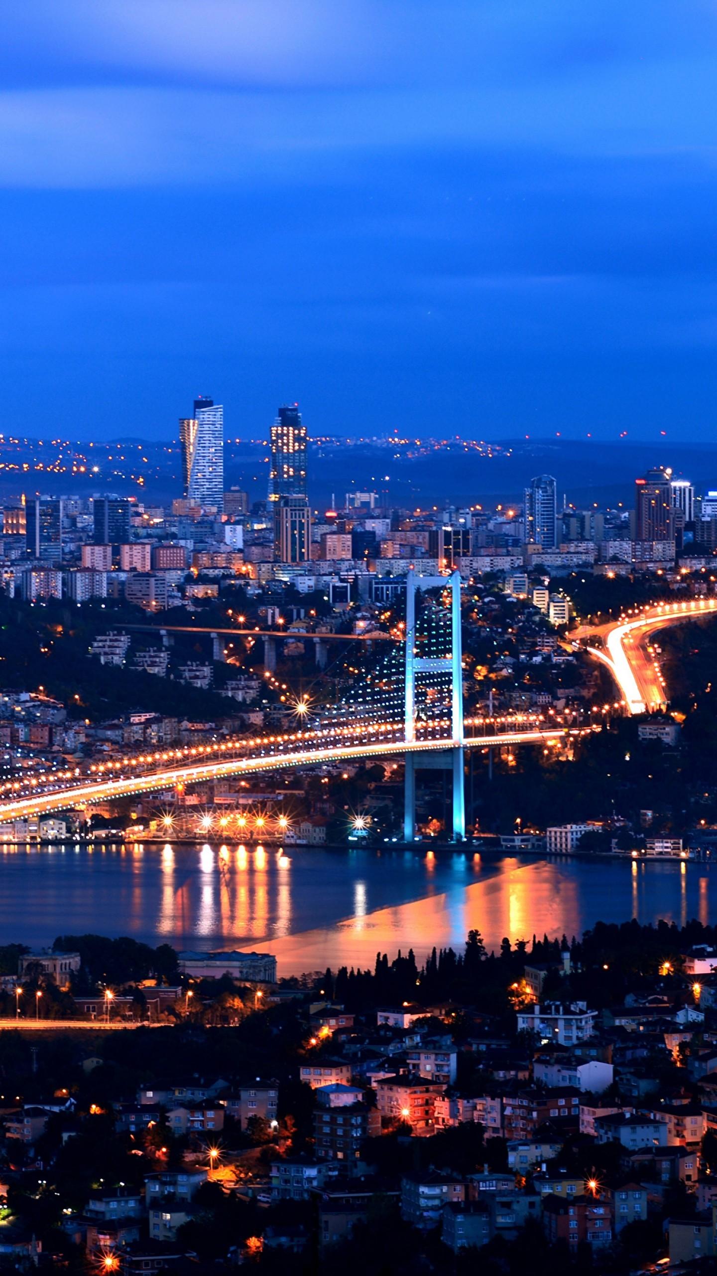 Wallpaper Turkey, Istanbul, night, 4k, Travel