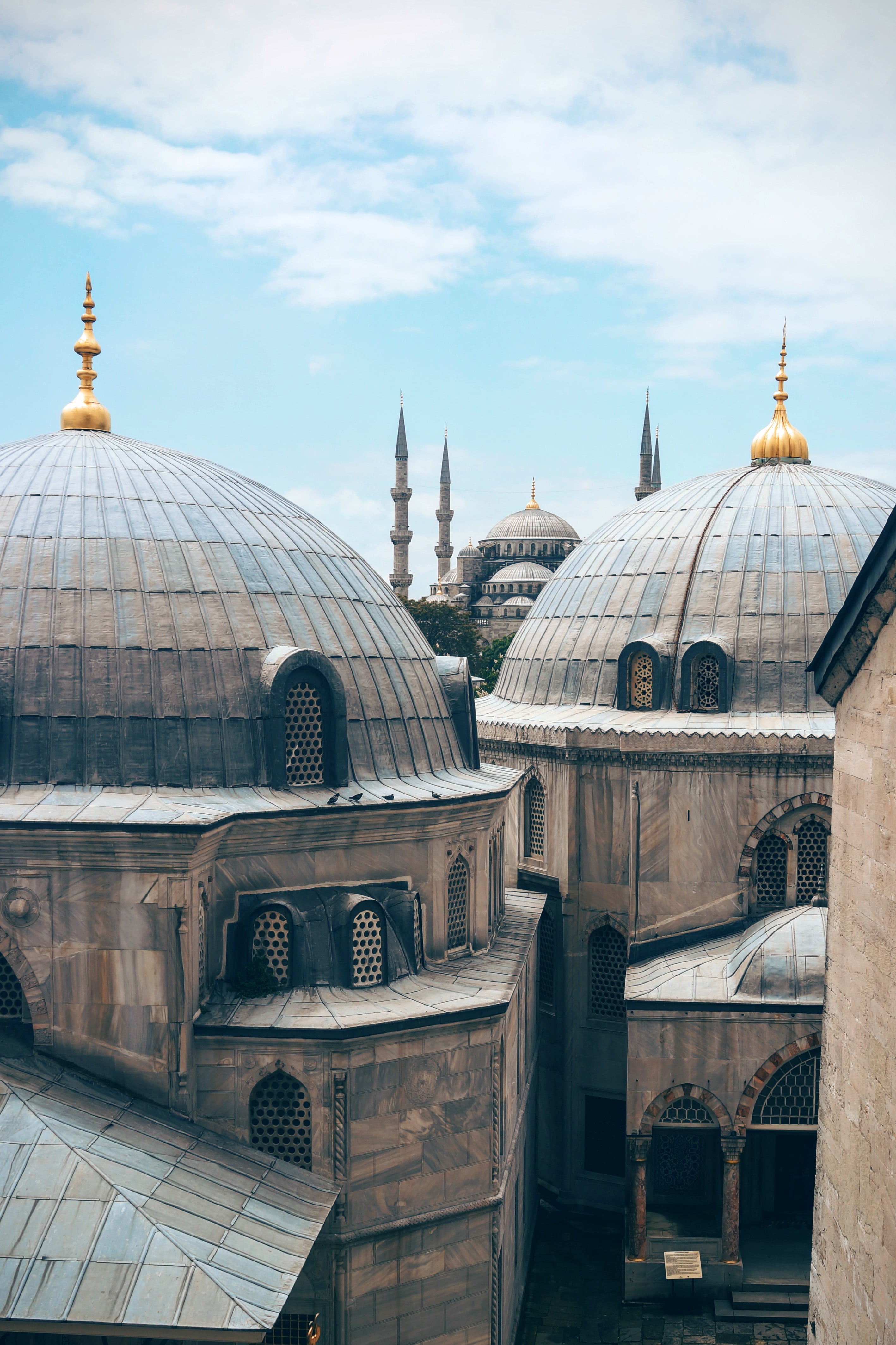 White and gray concrete temples, Turkey, mosque, Istanbul, Islamic