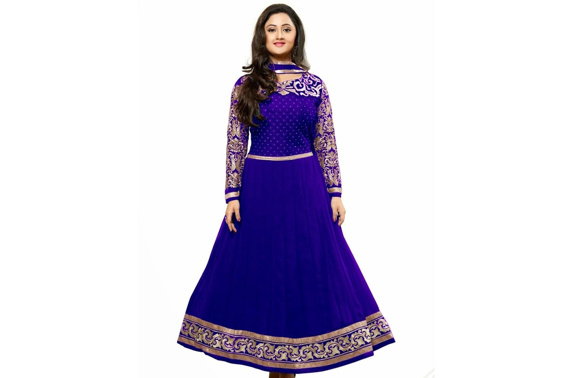 Rashmi Desai Blue Dress Wallpaper 02333