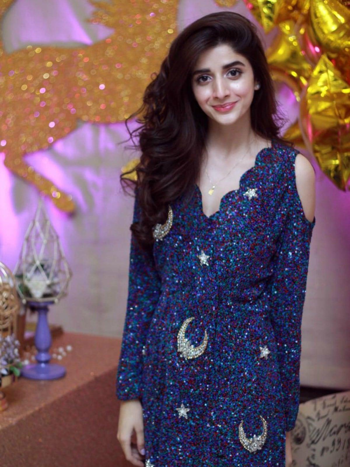 Mawra's Night Sky Inspired Dress Is By Amira Haroon