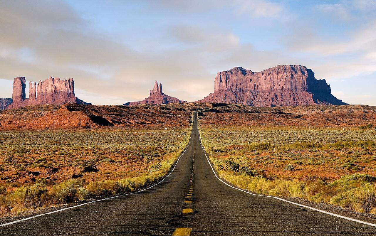 Long Desert Road & Mountains wallpaper. Long Desert Road