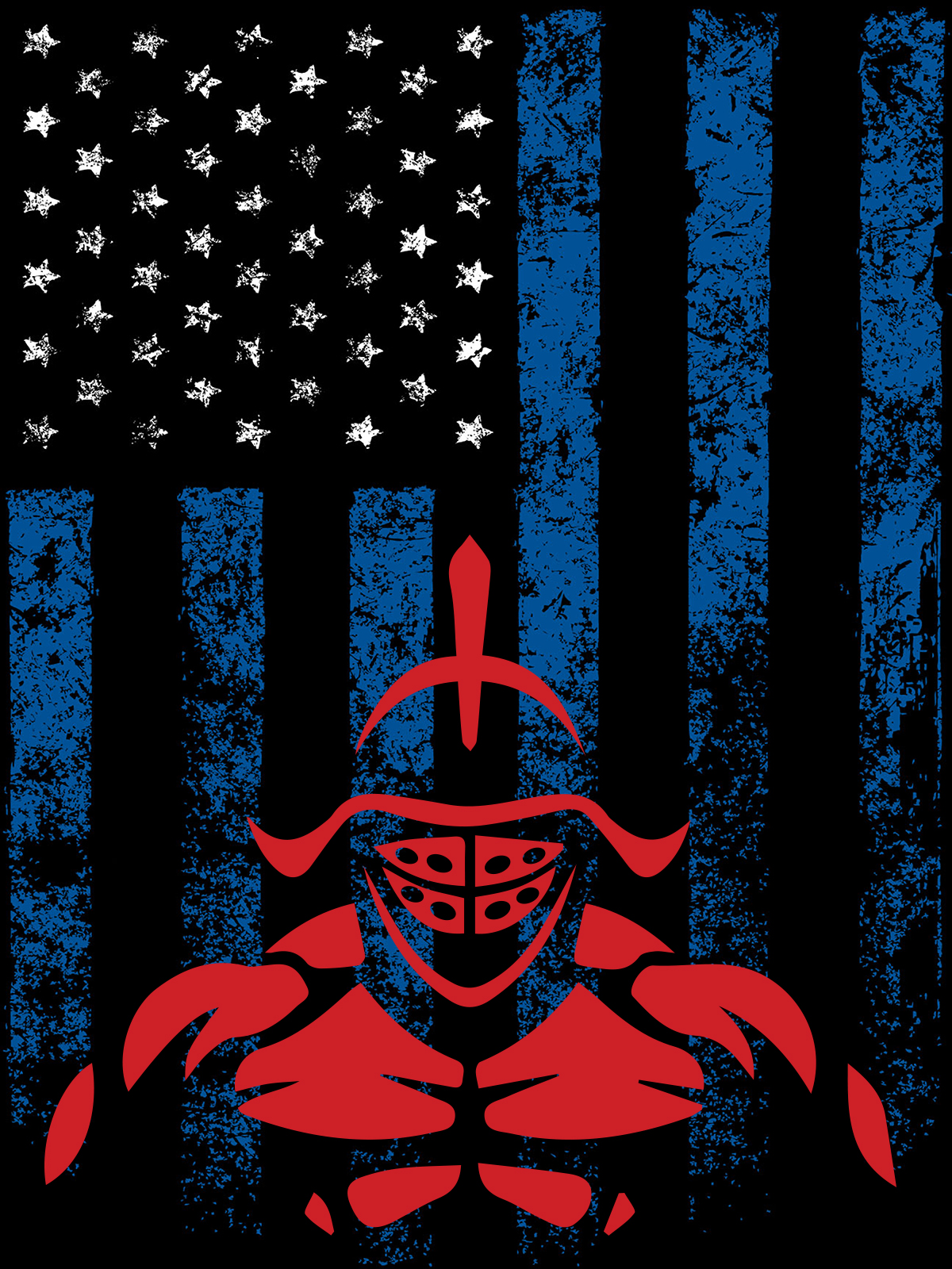 Thin Blue Line USA Flag Spartan Poster