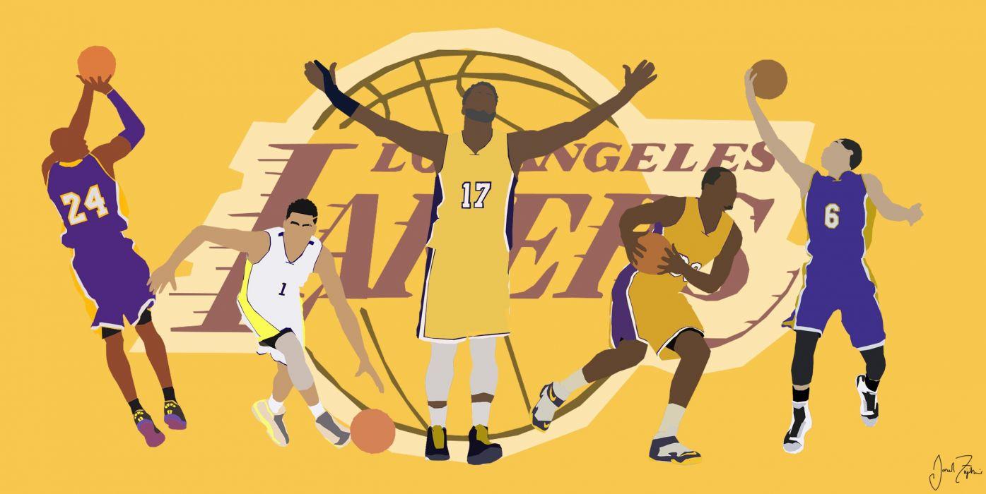 LOS ANGELES LAKERS nba basketball poster wallpaper