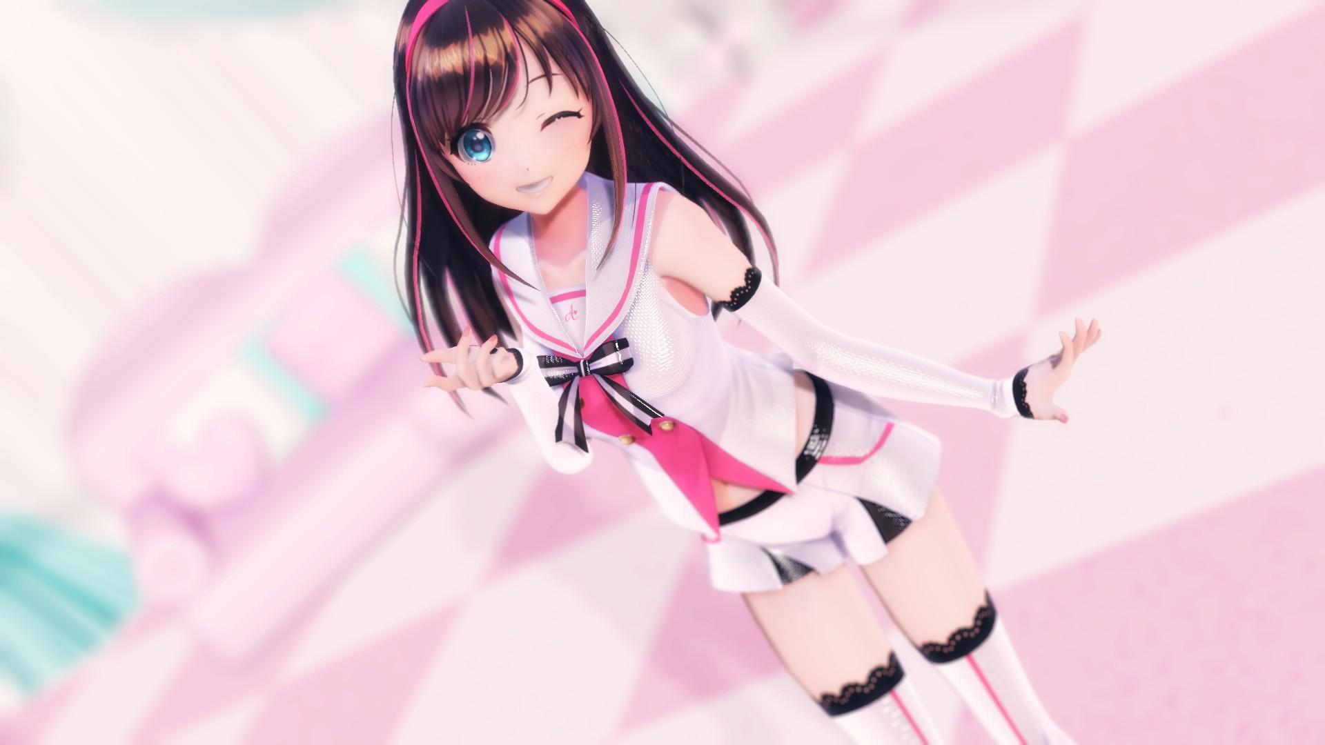 Kizuna Ai, Anime girls, 3D Wallpaper HD / Desktop
