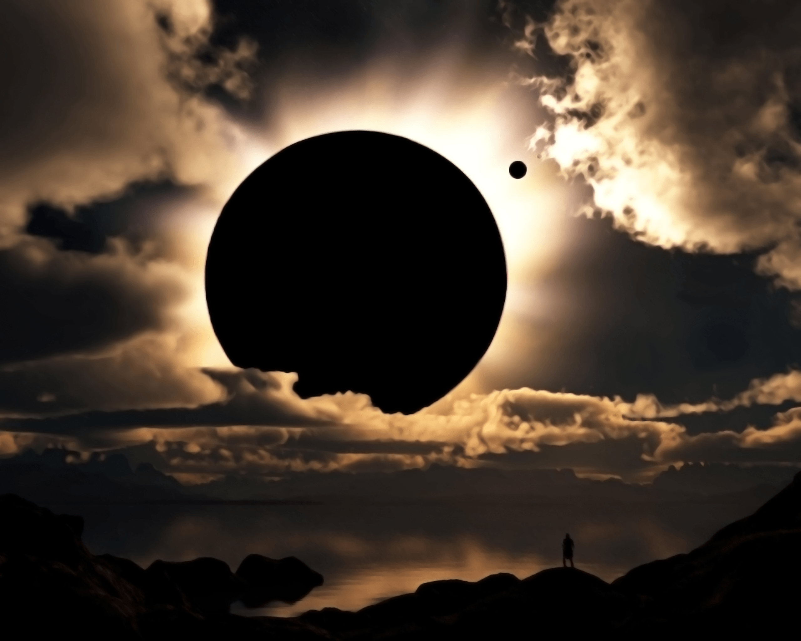 Fantastic Solar Eclipse in Planet Wallpaper HD / Desktop