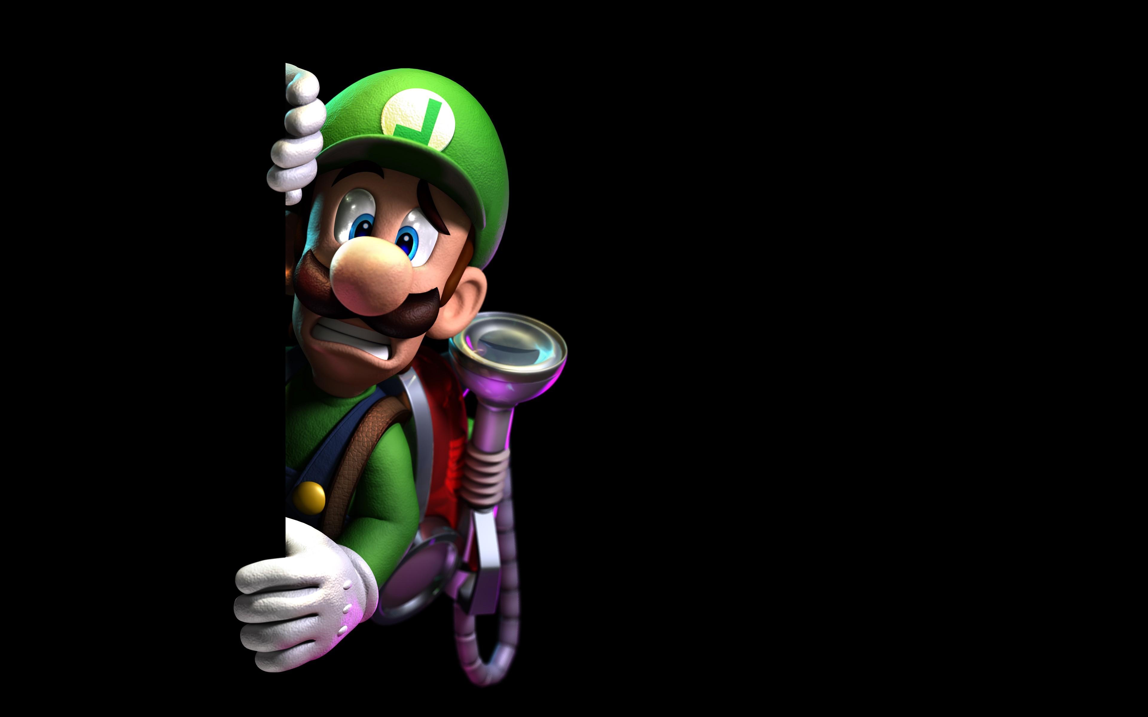 Luigi, Mario Bros., Video Games, Simple Background, Nintendo