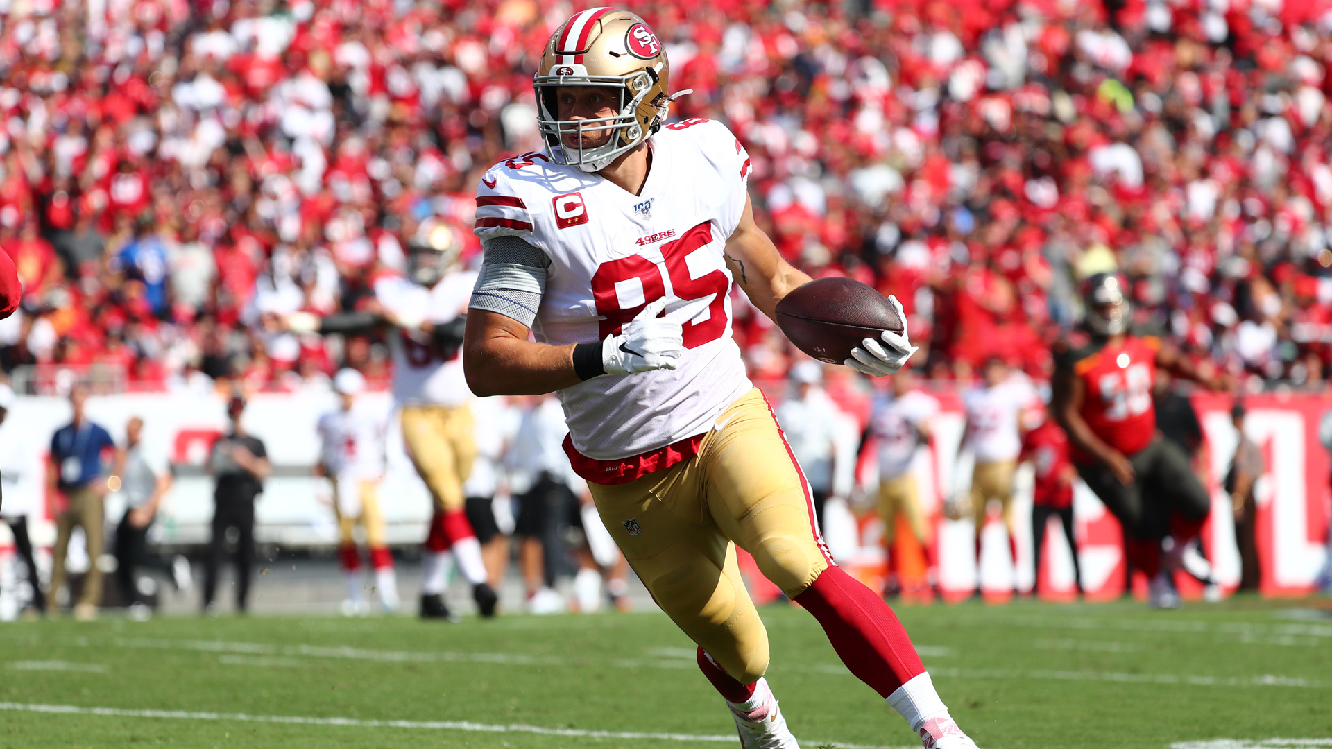 Why 49ers' George Kittle was thankful for defense after win