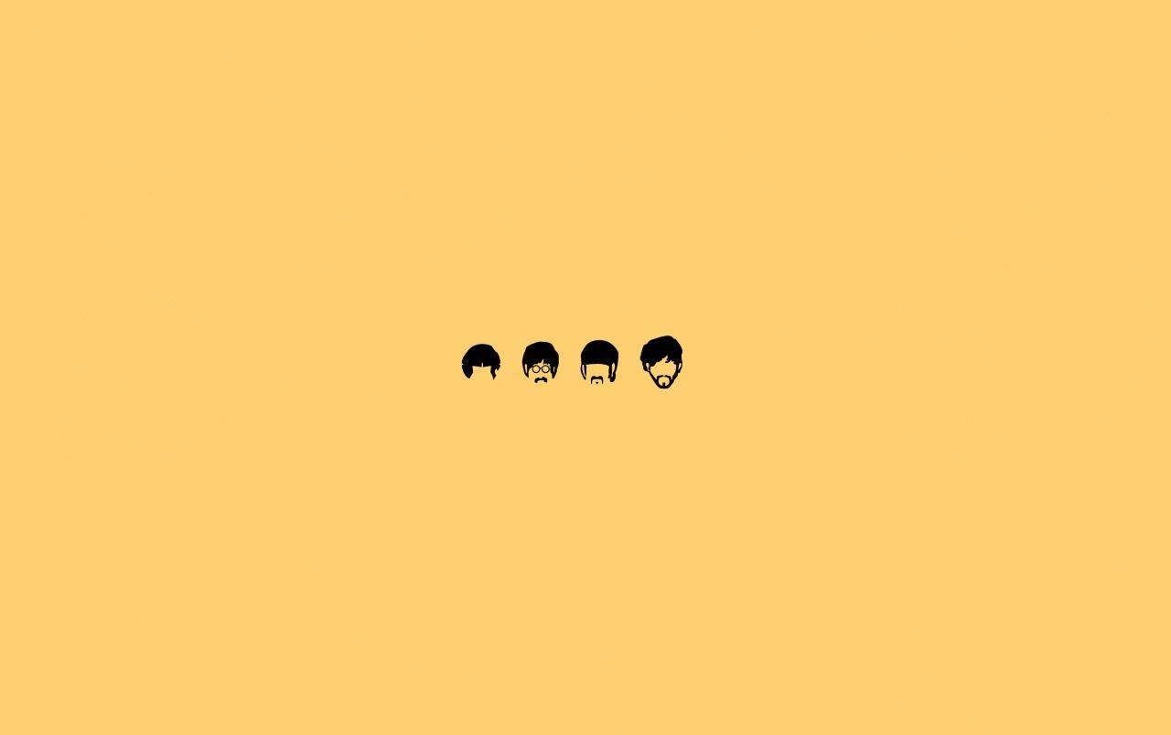 The Beatles Minimalistic Illustration wallpaper