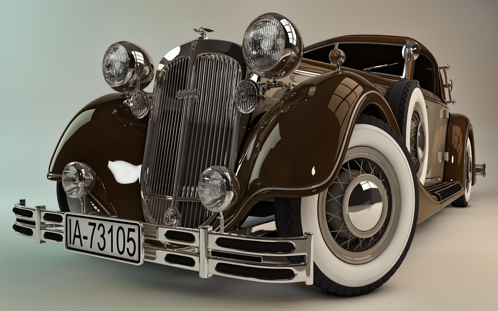 horch car vintage wallpaper and background. Retro