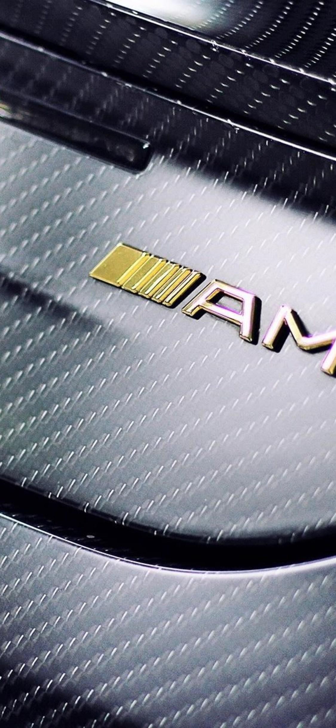 Mercedes AMG Gold Logo iPhone XS, iPhone iPhone