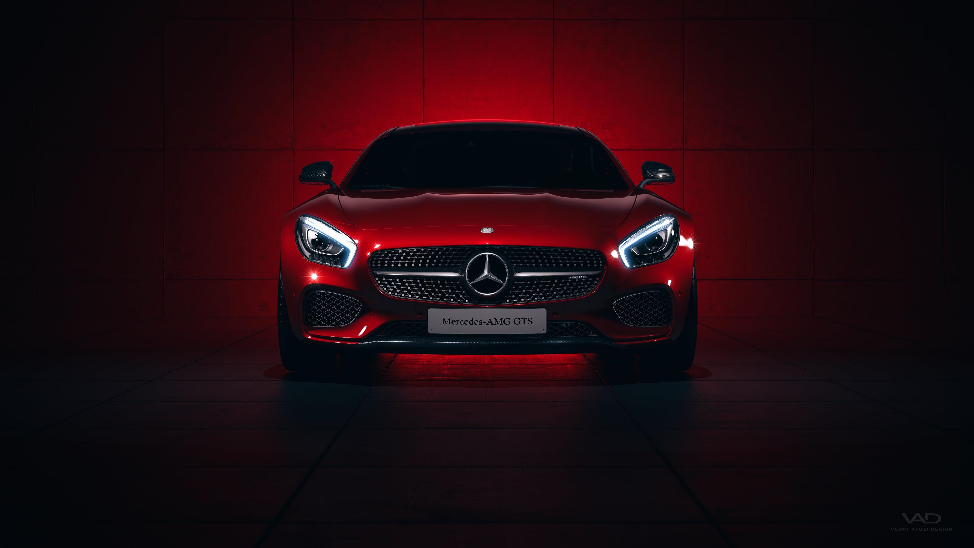 Red Mercedes Benz Car HD Wallpaper