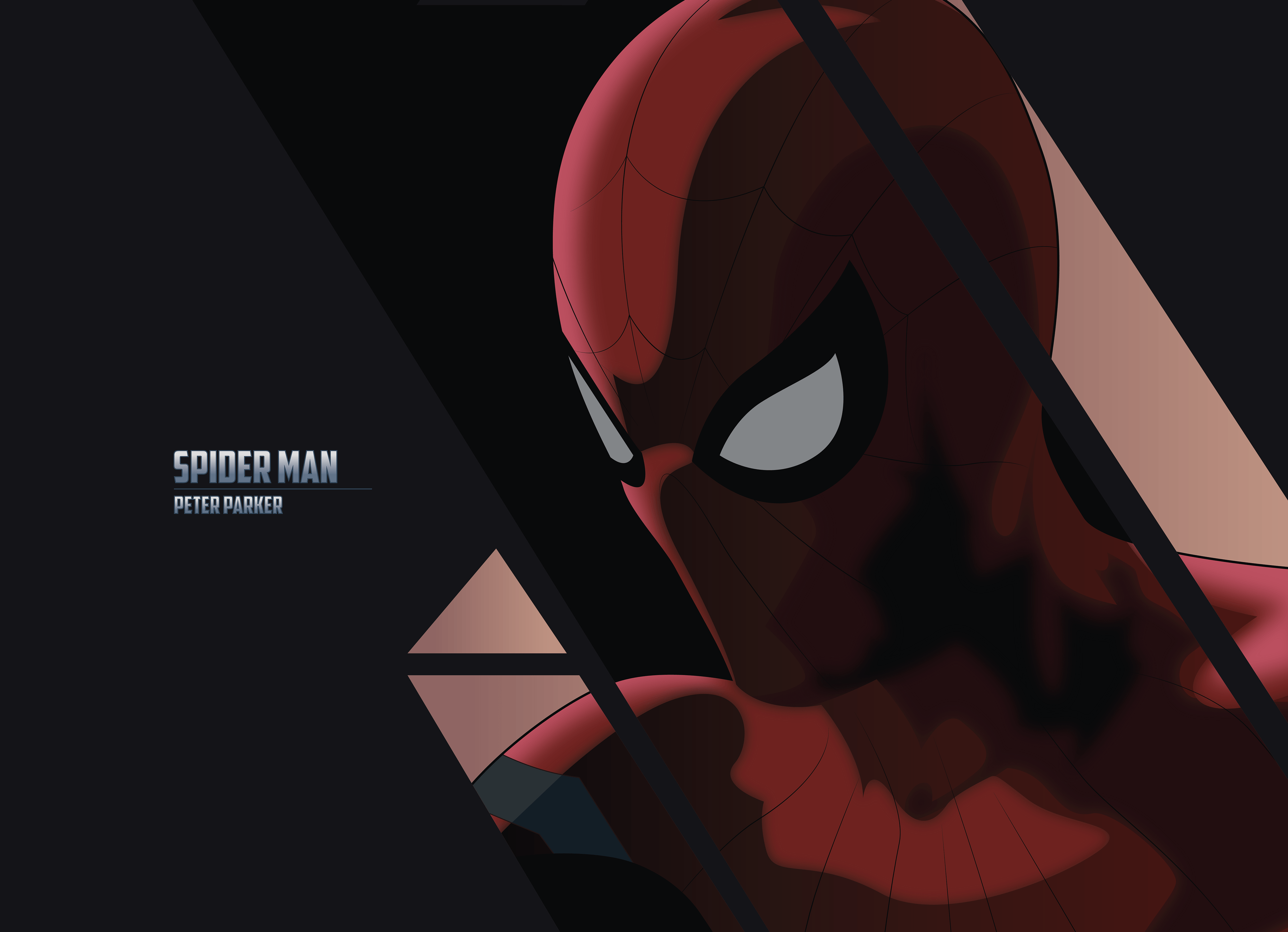 Wallpaper Spider Man, Peter Parker, Minimal, HD, 4K, Minimal