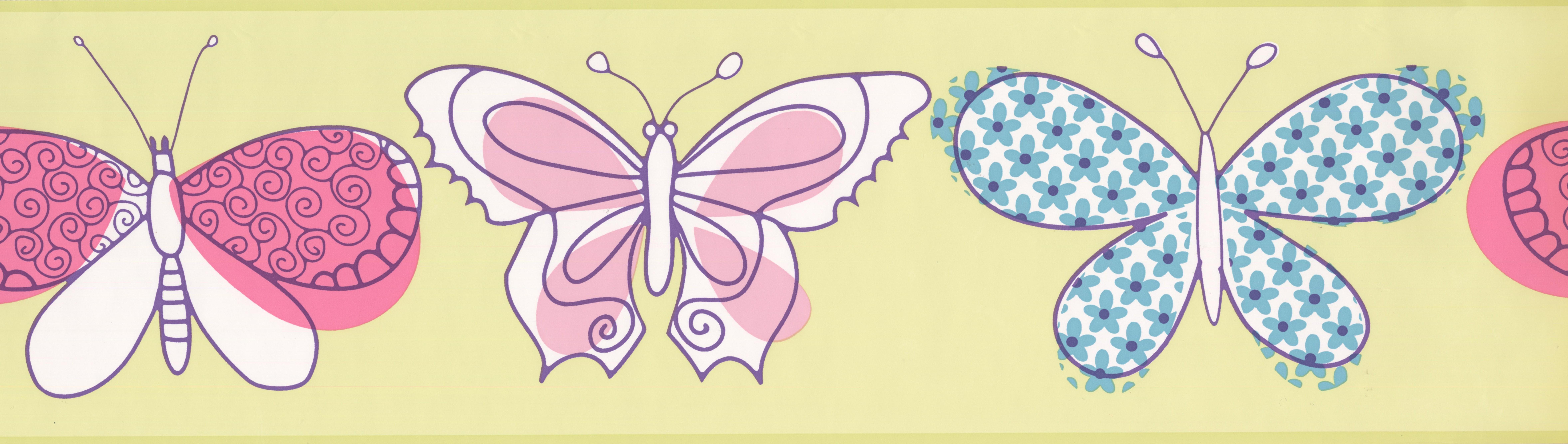 Butterfly Wallpaper Border' x 7