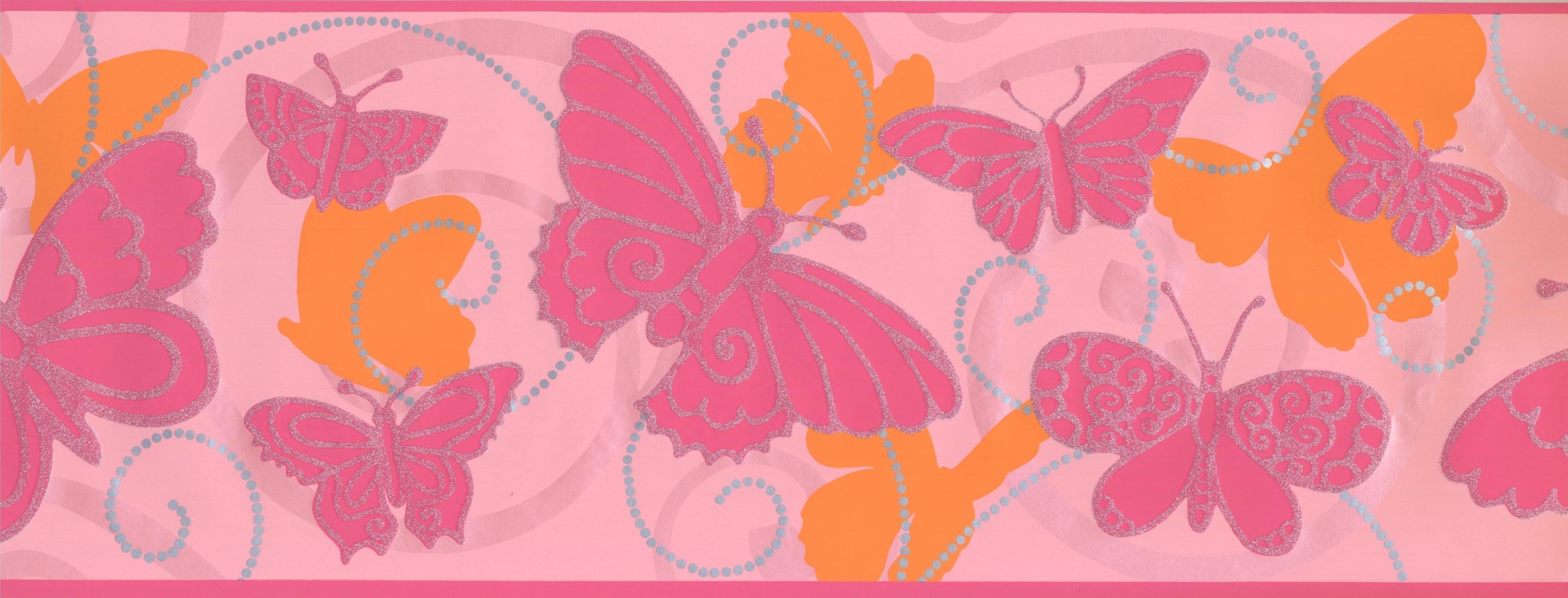 Butterfly Damask Wallpaper