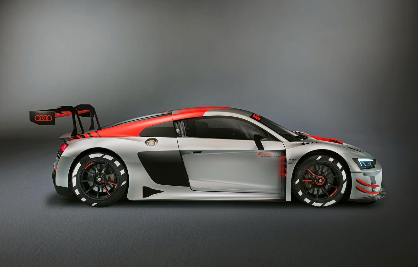 Wallpaper racing car, Audi R side view, LMS