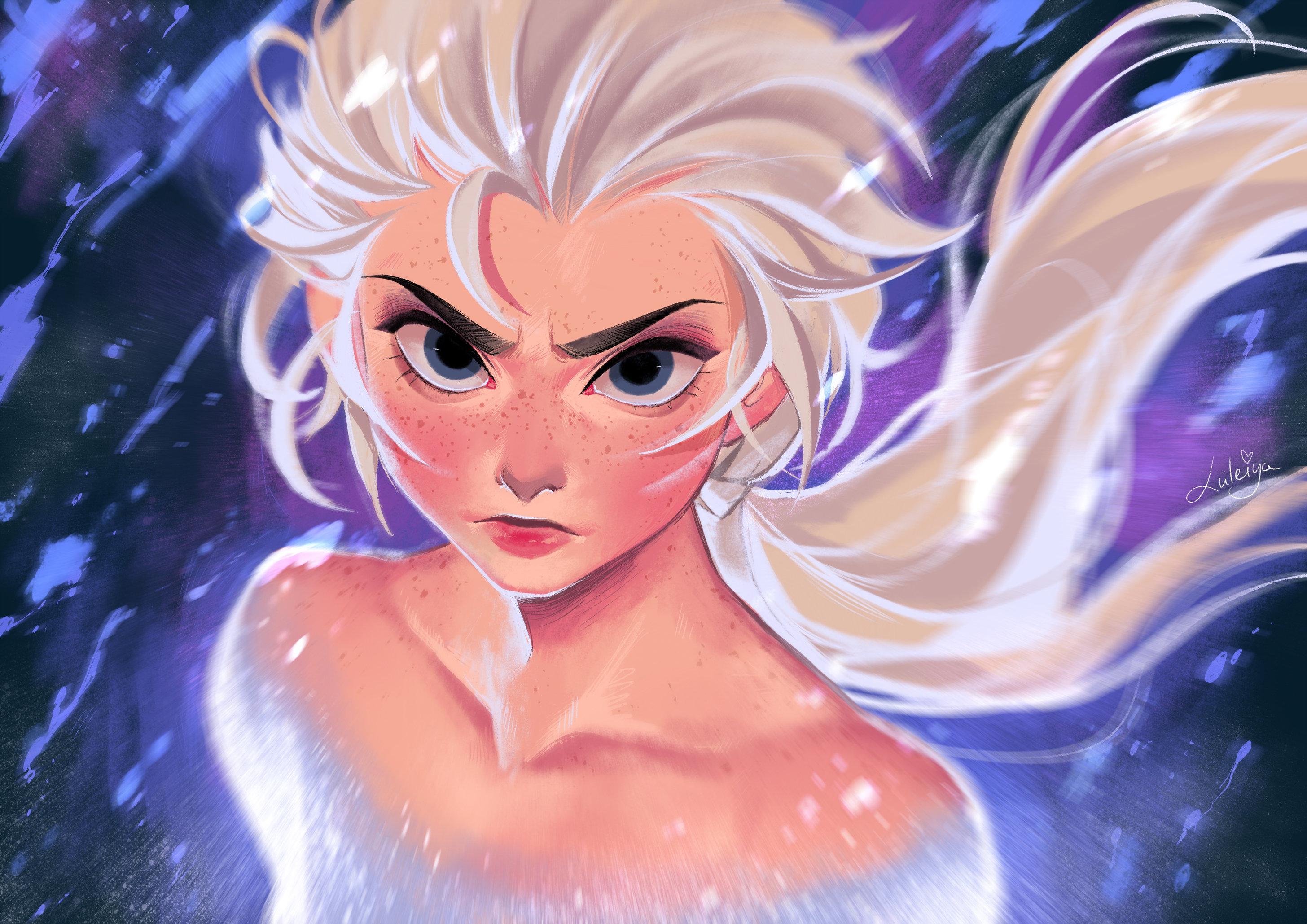 Frozen 2 Elsa Art, HD Movies, 4k Wallpaper, Image