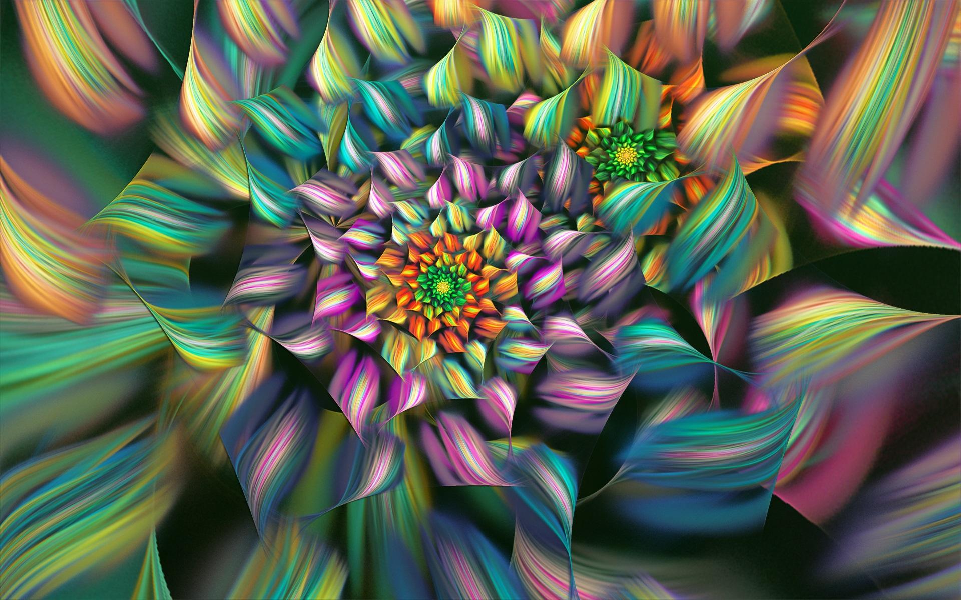 Wallpapers Abstract flower, colorful petals 1920x1200 HD
