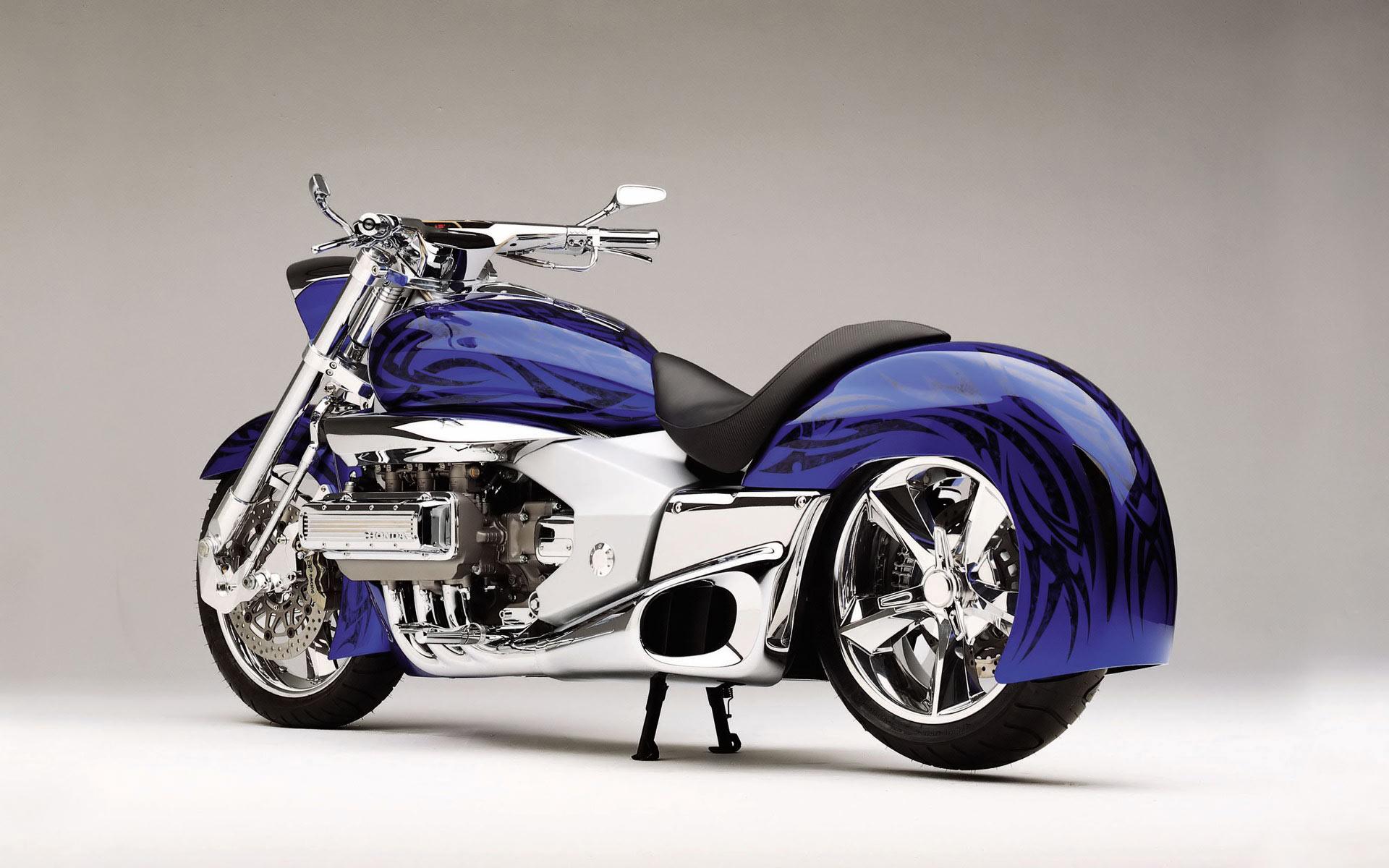 3D Blue Motorcycles wallpaper