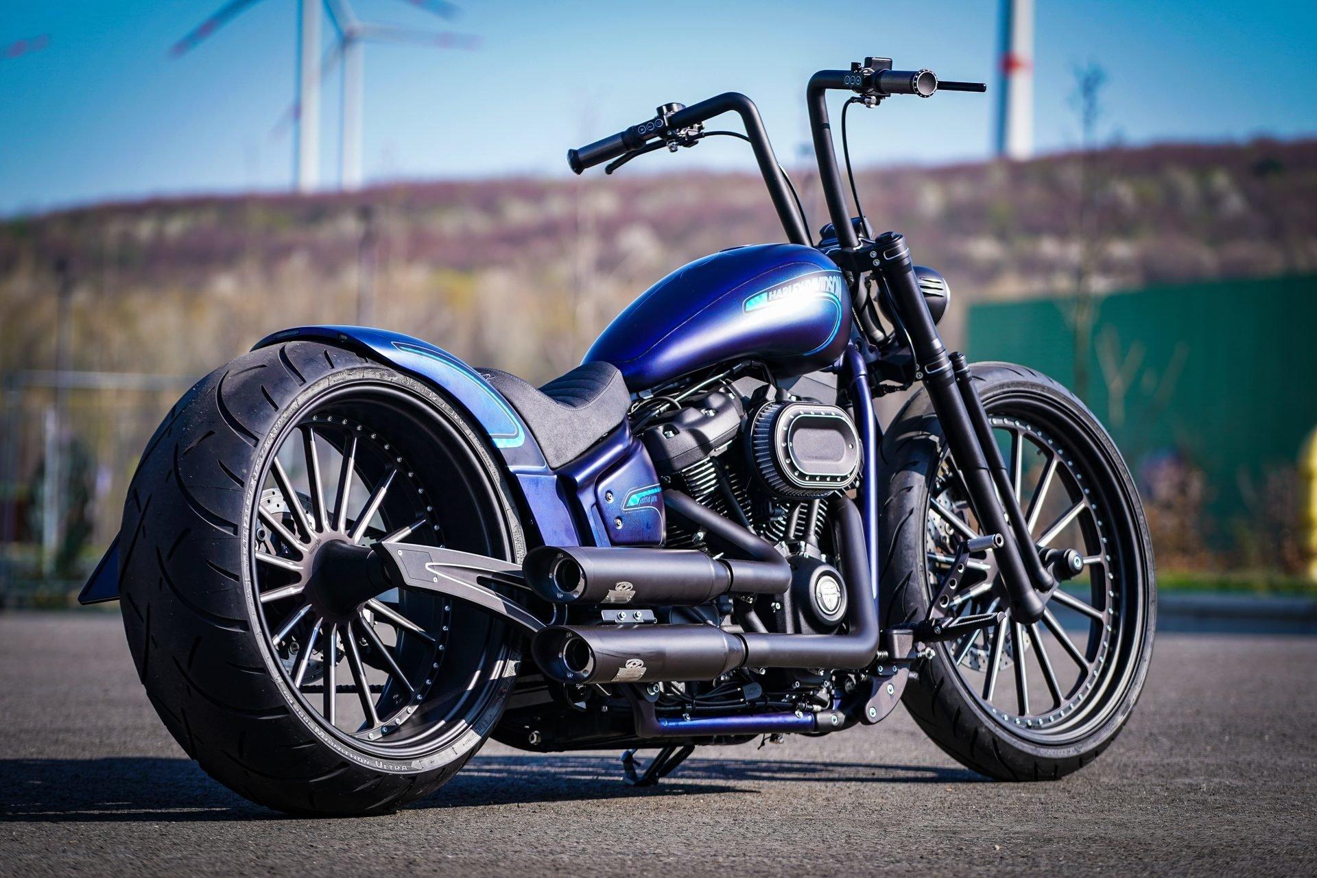 Blue RockZ Customized Thunderbike Harley Davidson Fat Boy HD