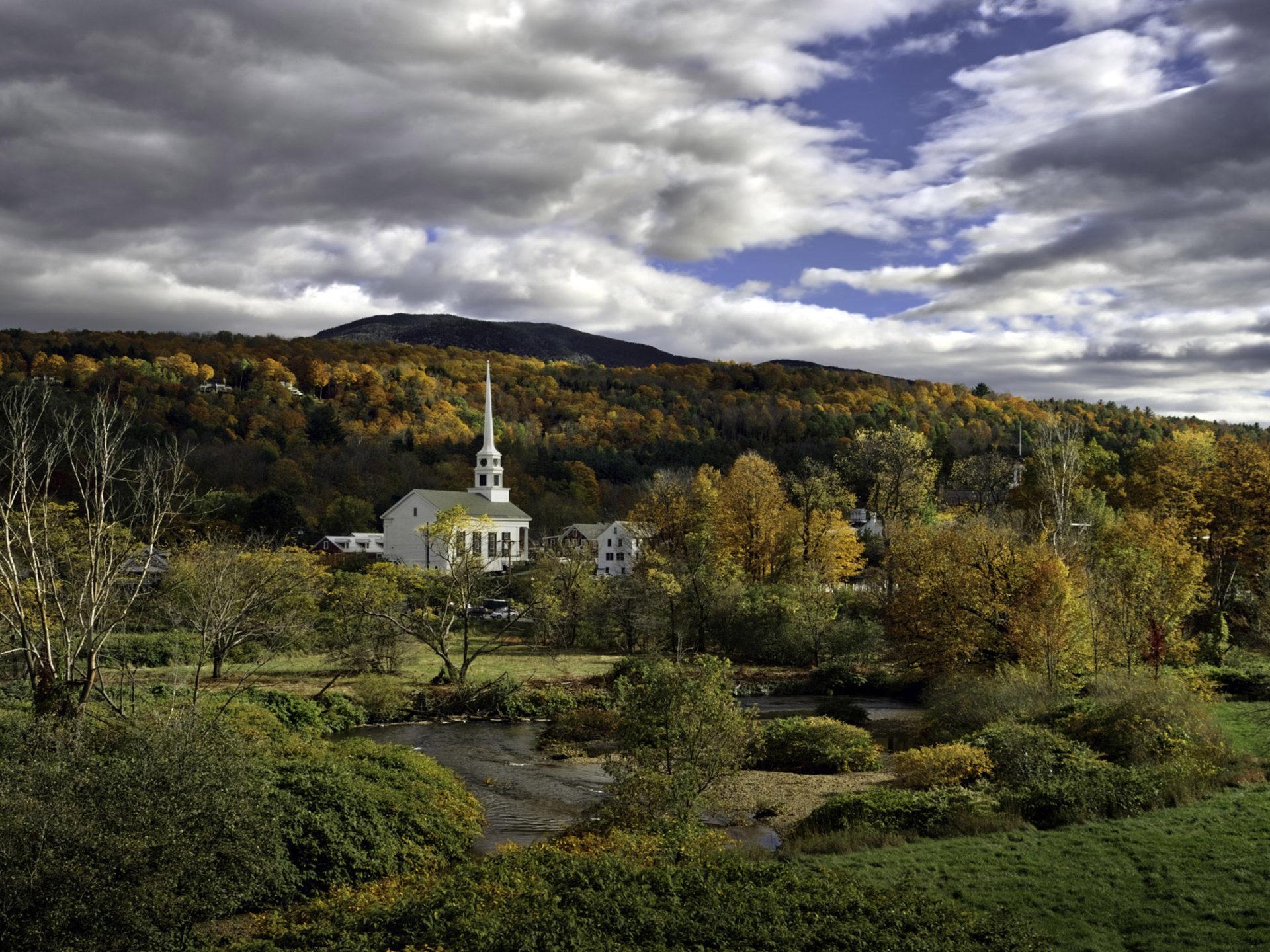 Autumn Stowe Community Church Vermont United States