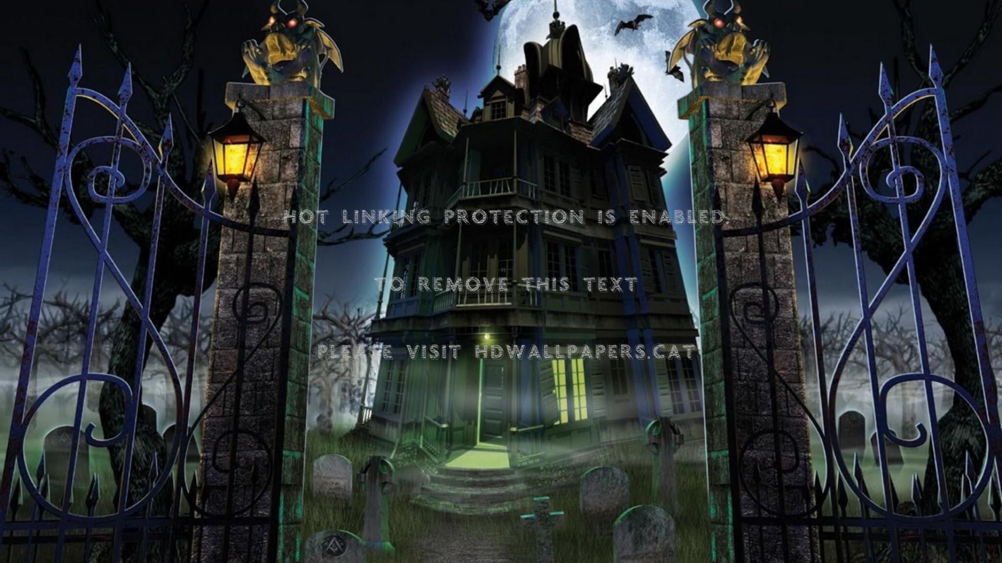 enter the gates halloween horror spooky 3D