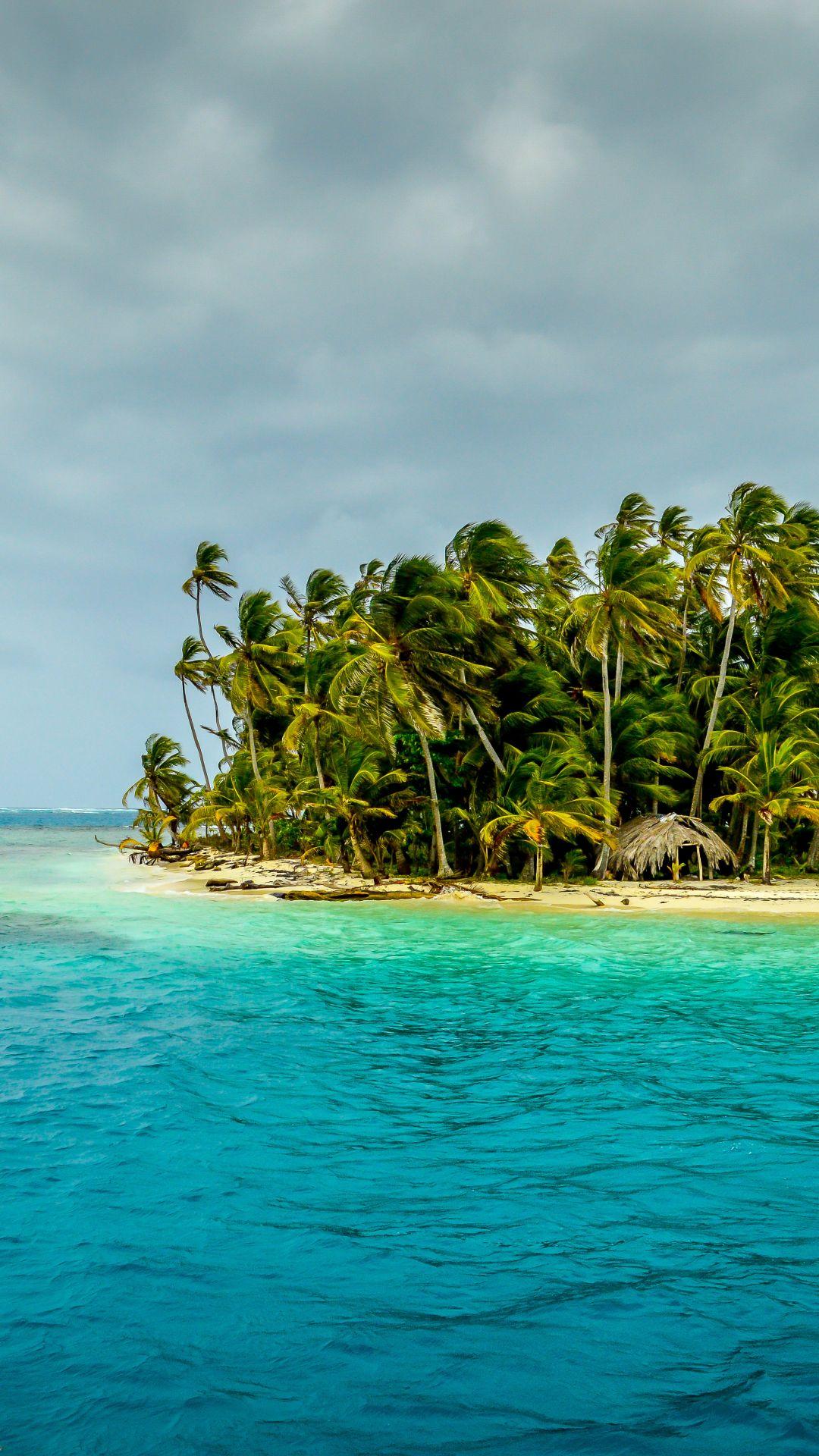 Tropical Island Earth Island earth horizon island palm tree