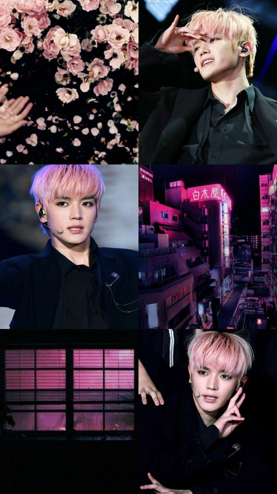 Pink & black aesthetic #TAEYONG #NCT #AESTHETIC. Nct, Bunga