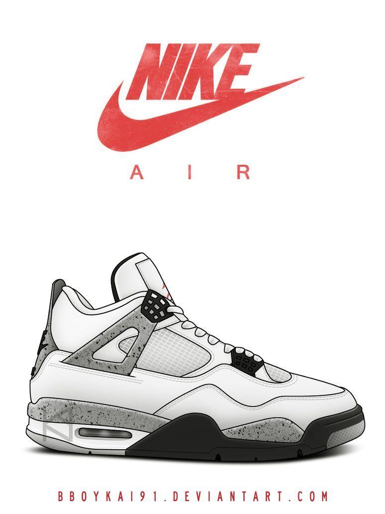 Air Jordan 4 OG 'White Cement'. Air jordans, Jordan shoes wallpaper, Sneaker art