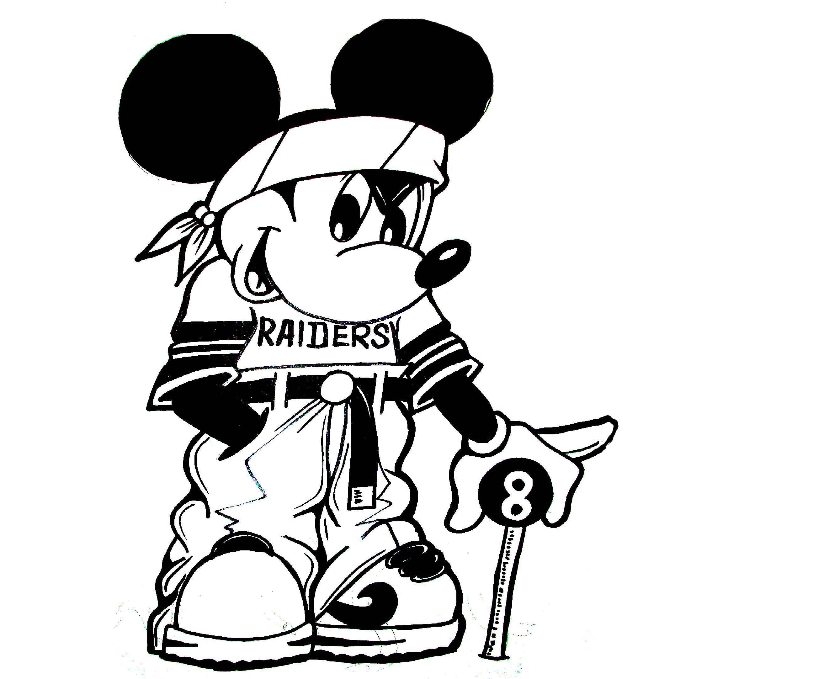 Drawing a gangsta MICKEY MOUSE 2 Rap Music