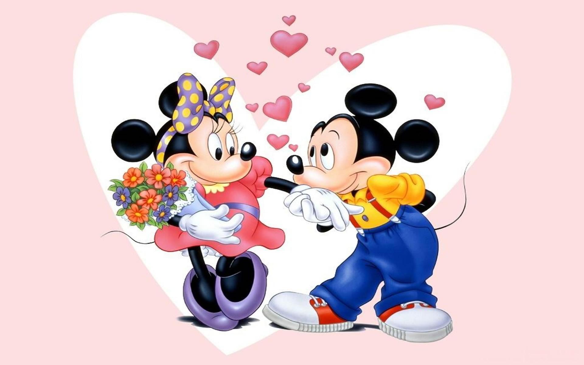 Free Mickey Mouse And Minnie Mouse Love, Download Free Clip Art