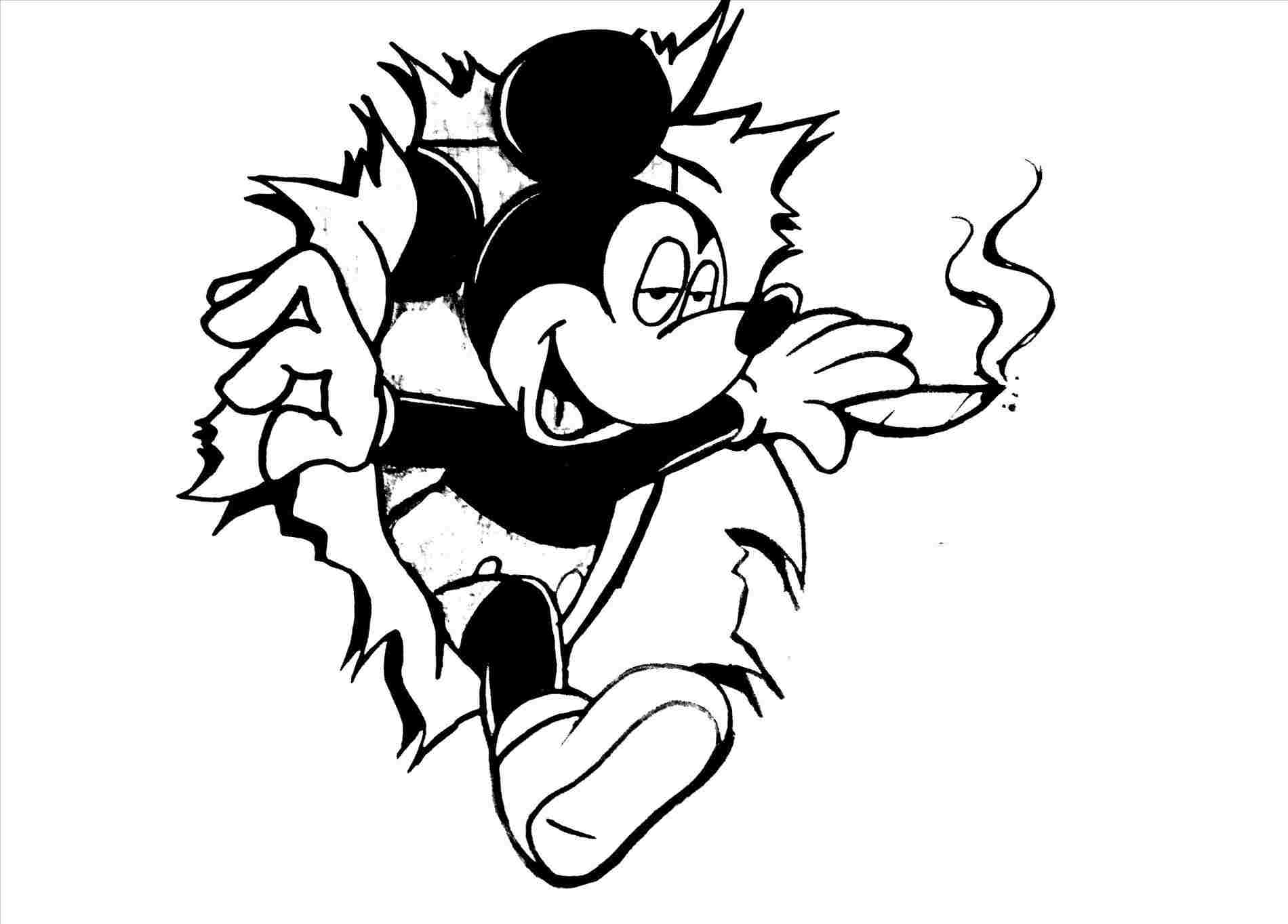 Gangster Hood Mickey Mouse Drawing